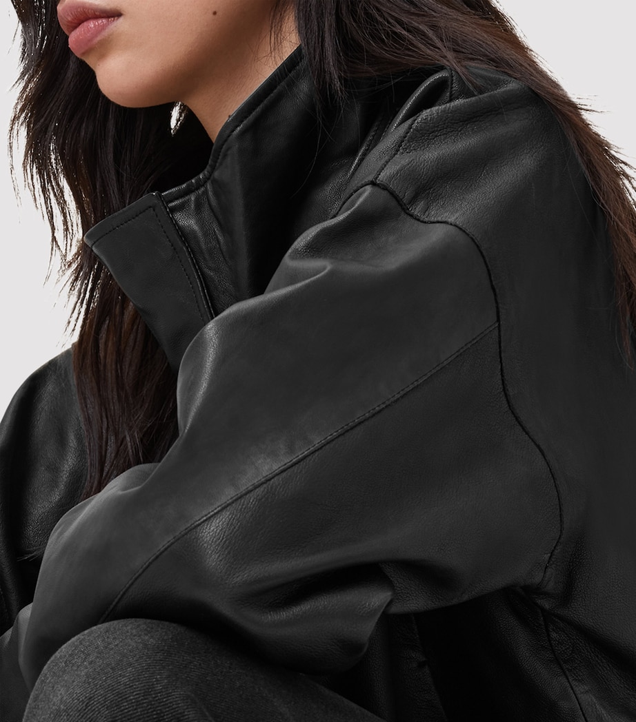 Ryder Leather Jacket BLACK Image 6