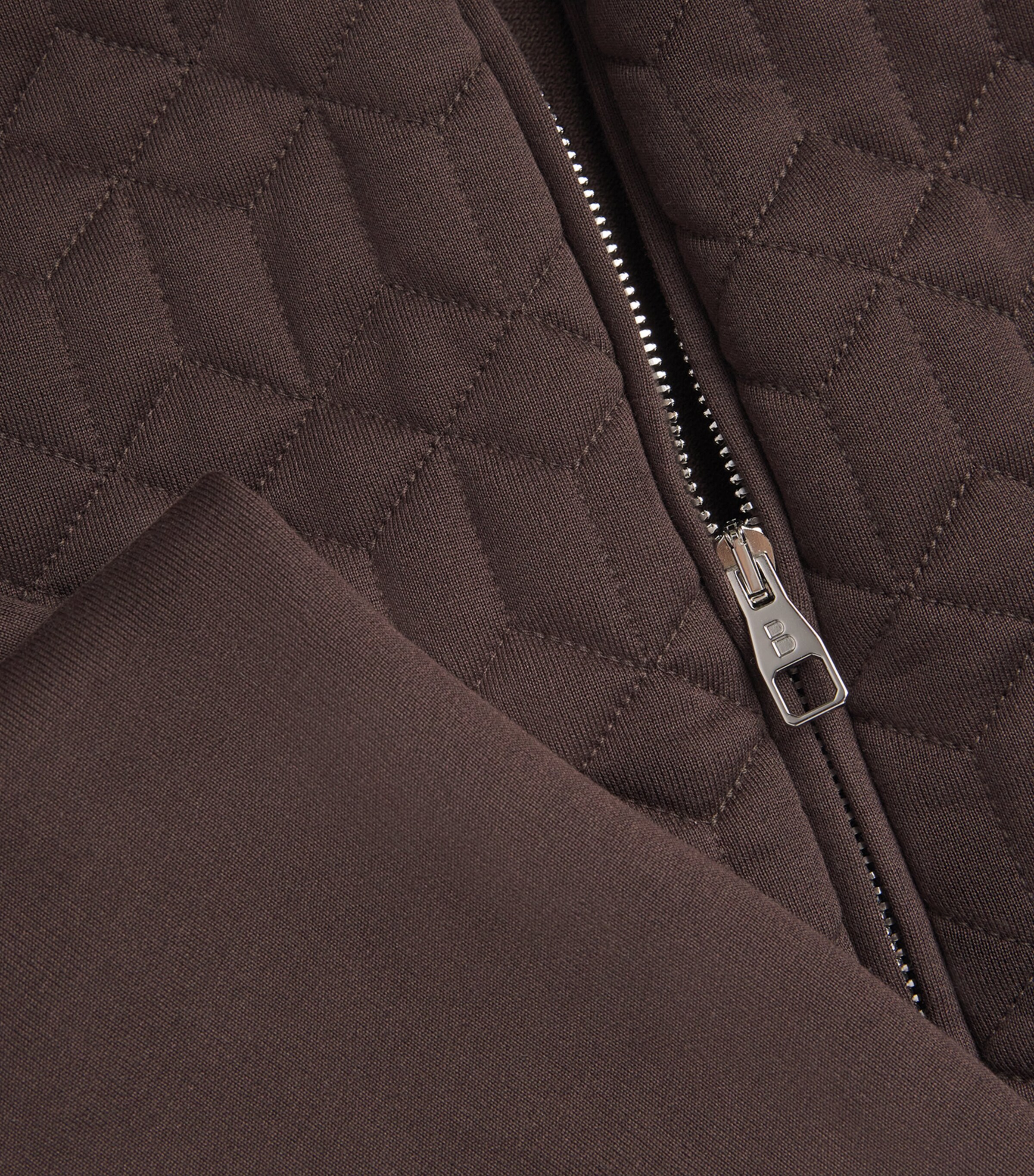 Cotton-Silk Quilted Bomber Jacket ESPRESSO Image 5
