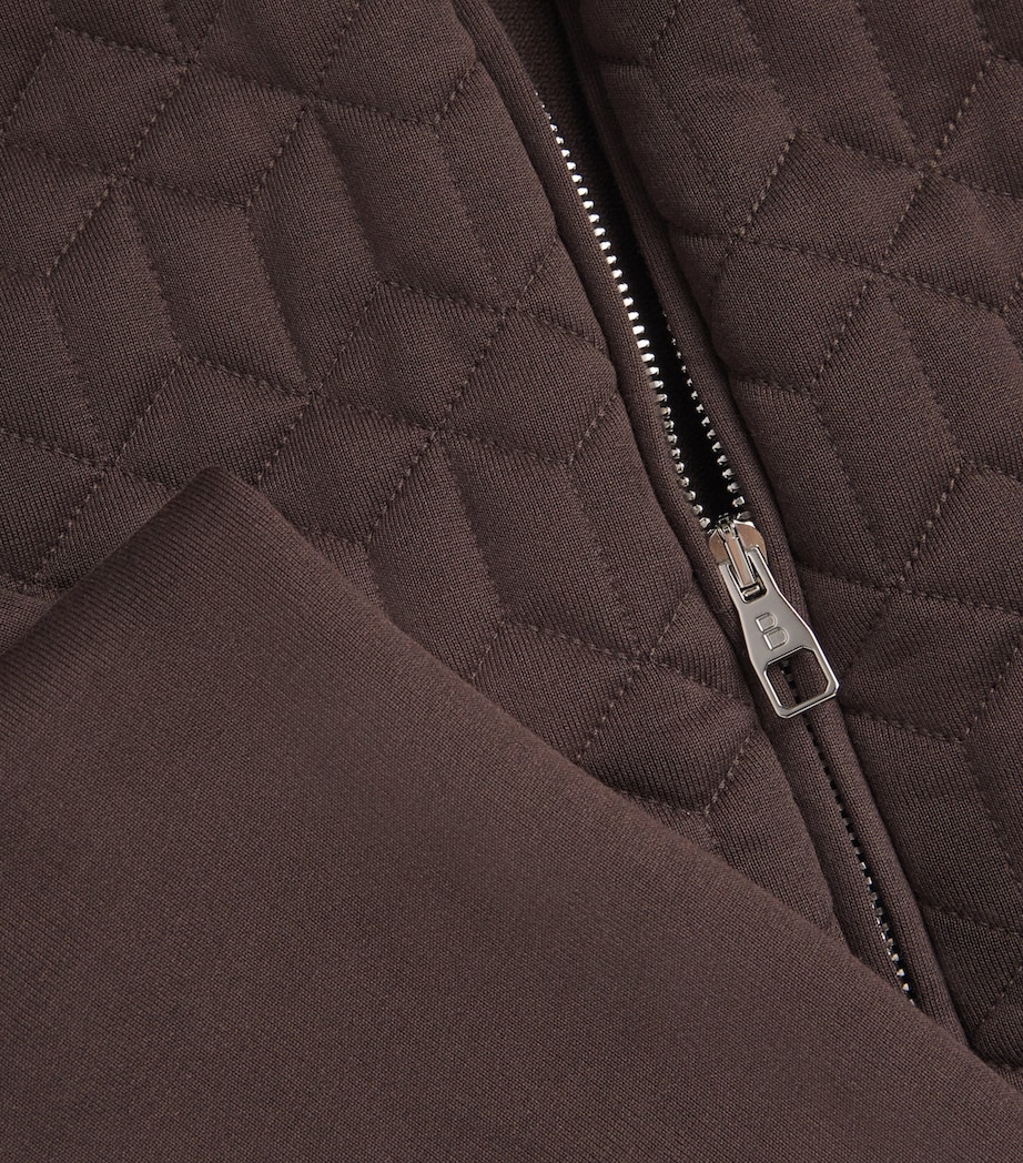 Cotton-Silk Quilted Bomber Jacket ESPRESSO Image 5