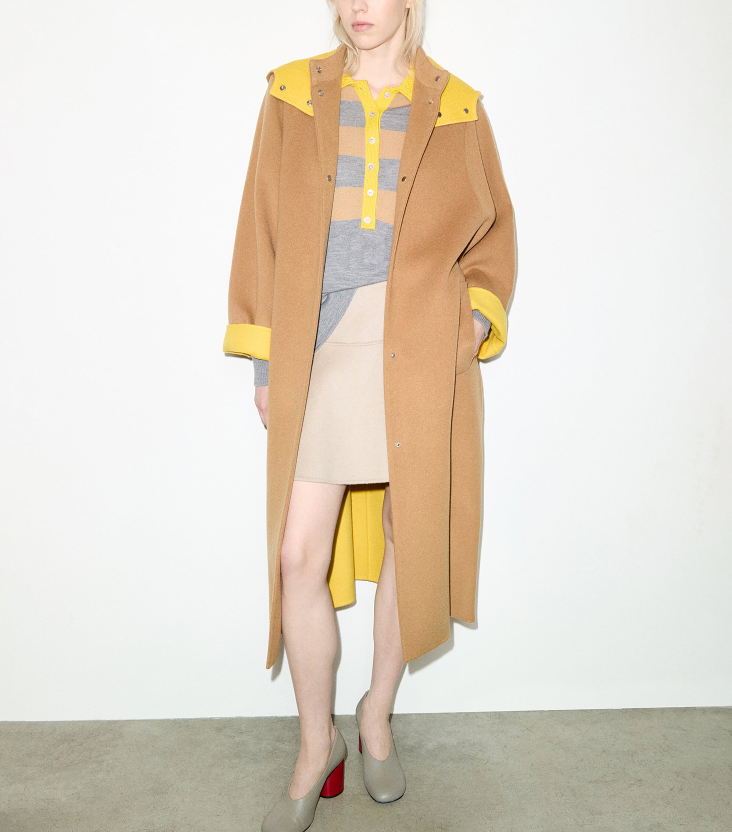 MAX&Co. Womens Virgin Wool Coat Camel Image 5
