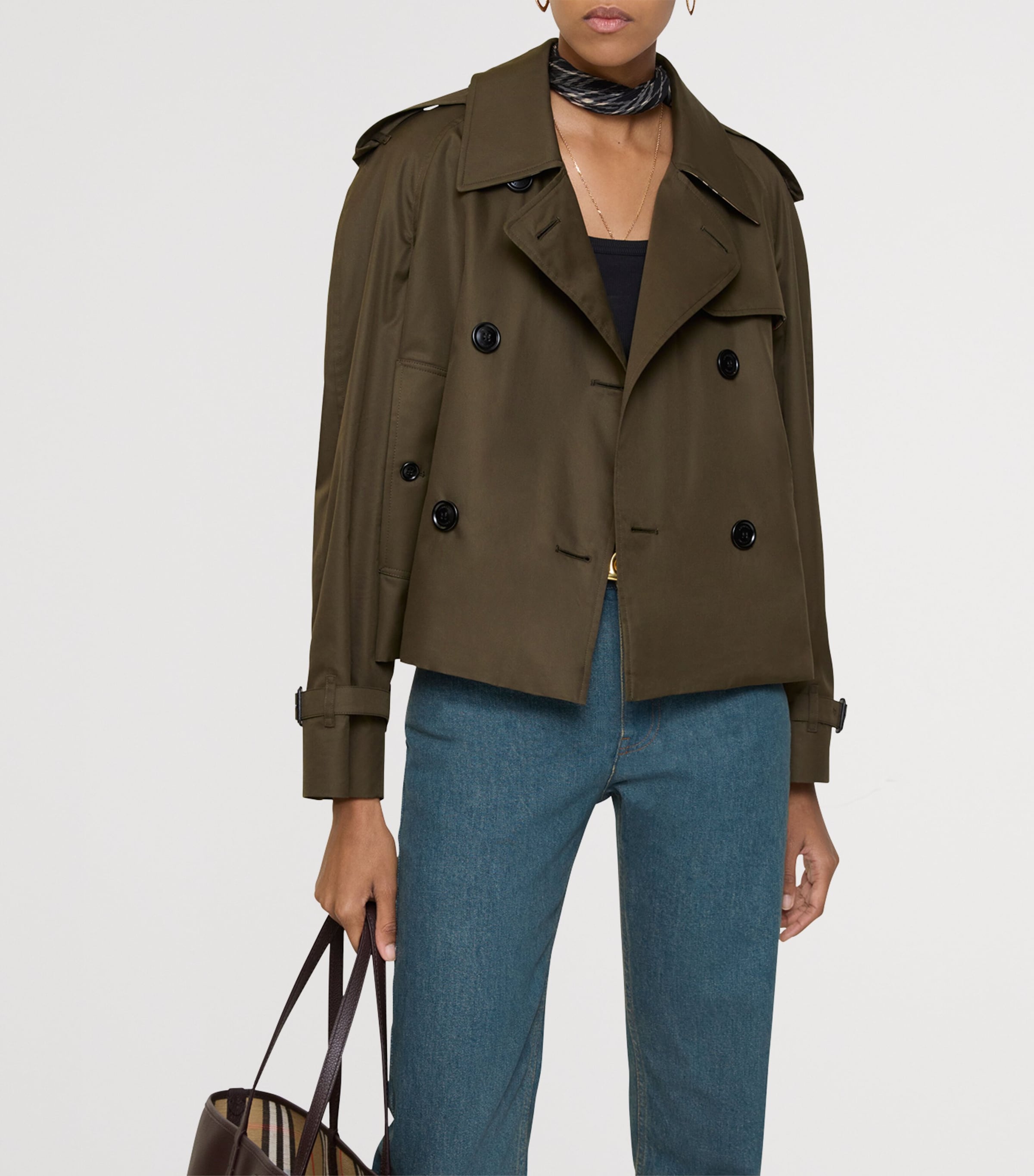 Tropical Gabardine Trench Jacket JUNIPER Image 2