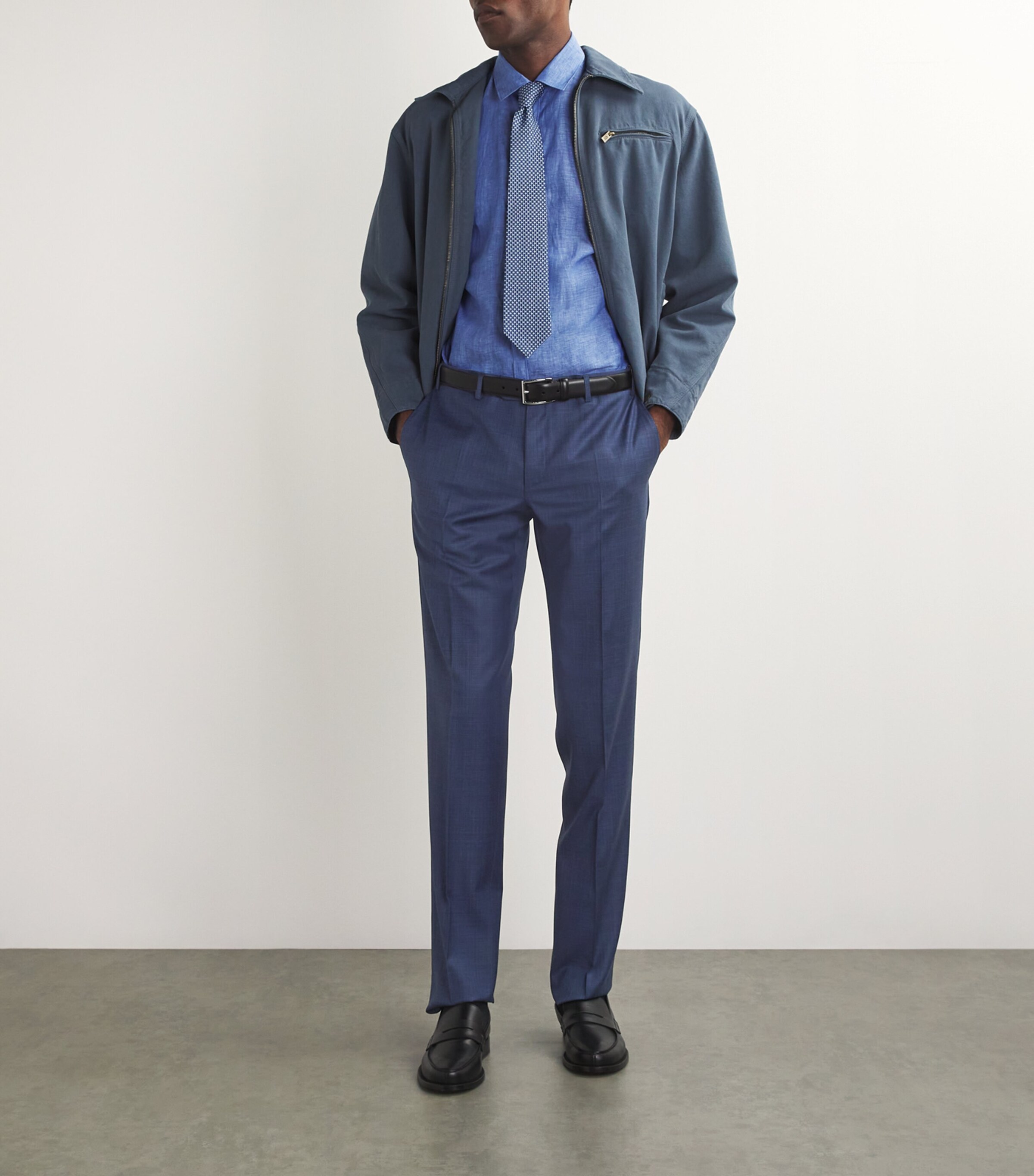 Canali Mens Wool Tailored Trousers Image 2