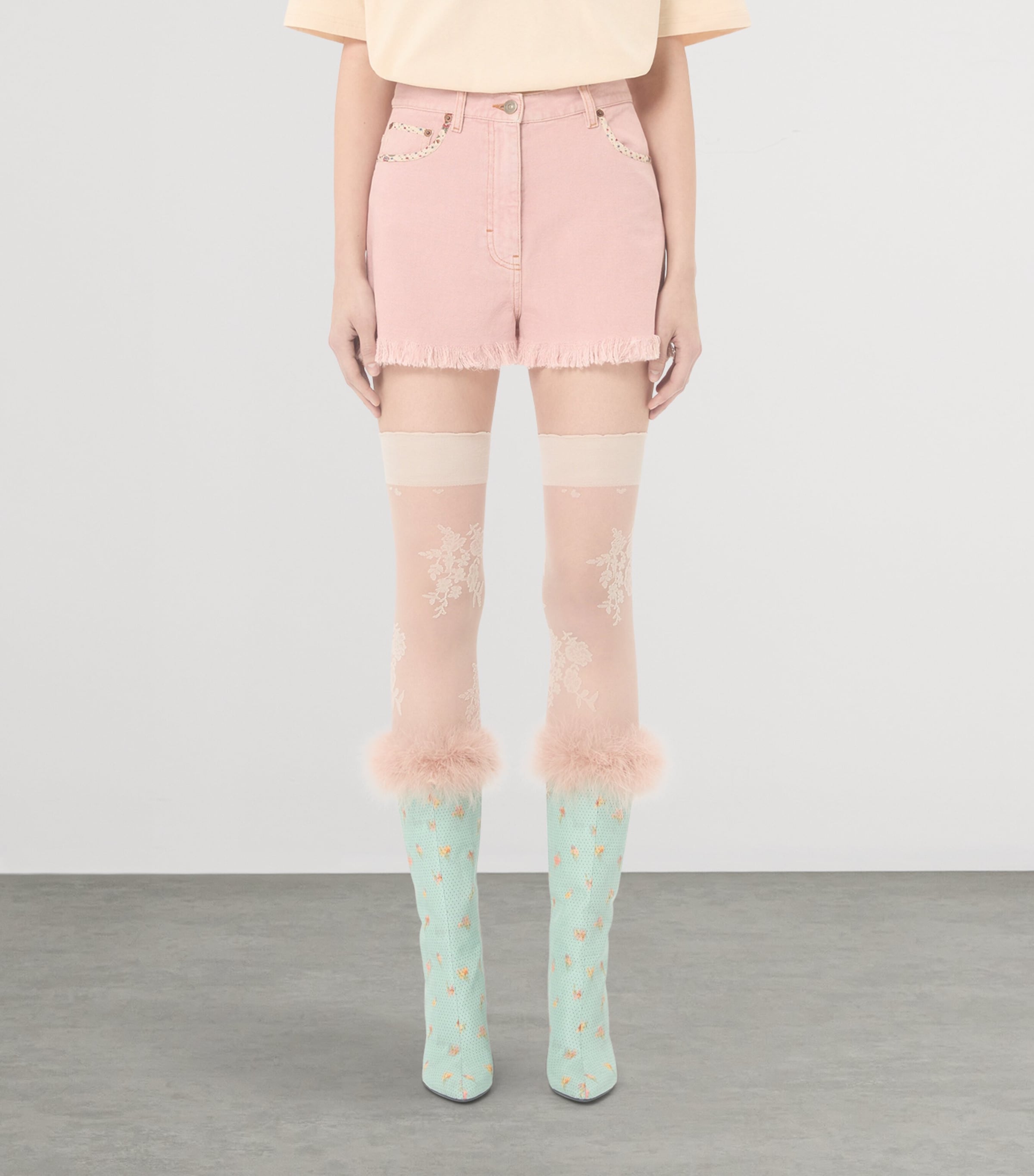 Cotton-Linen Patch Shorts O45 Image 2