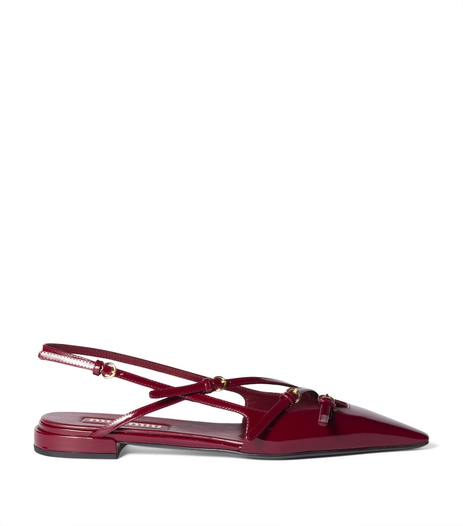 Patent Leather Slingback Flats F0D27 Image 1