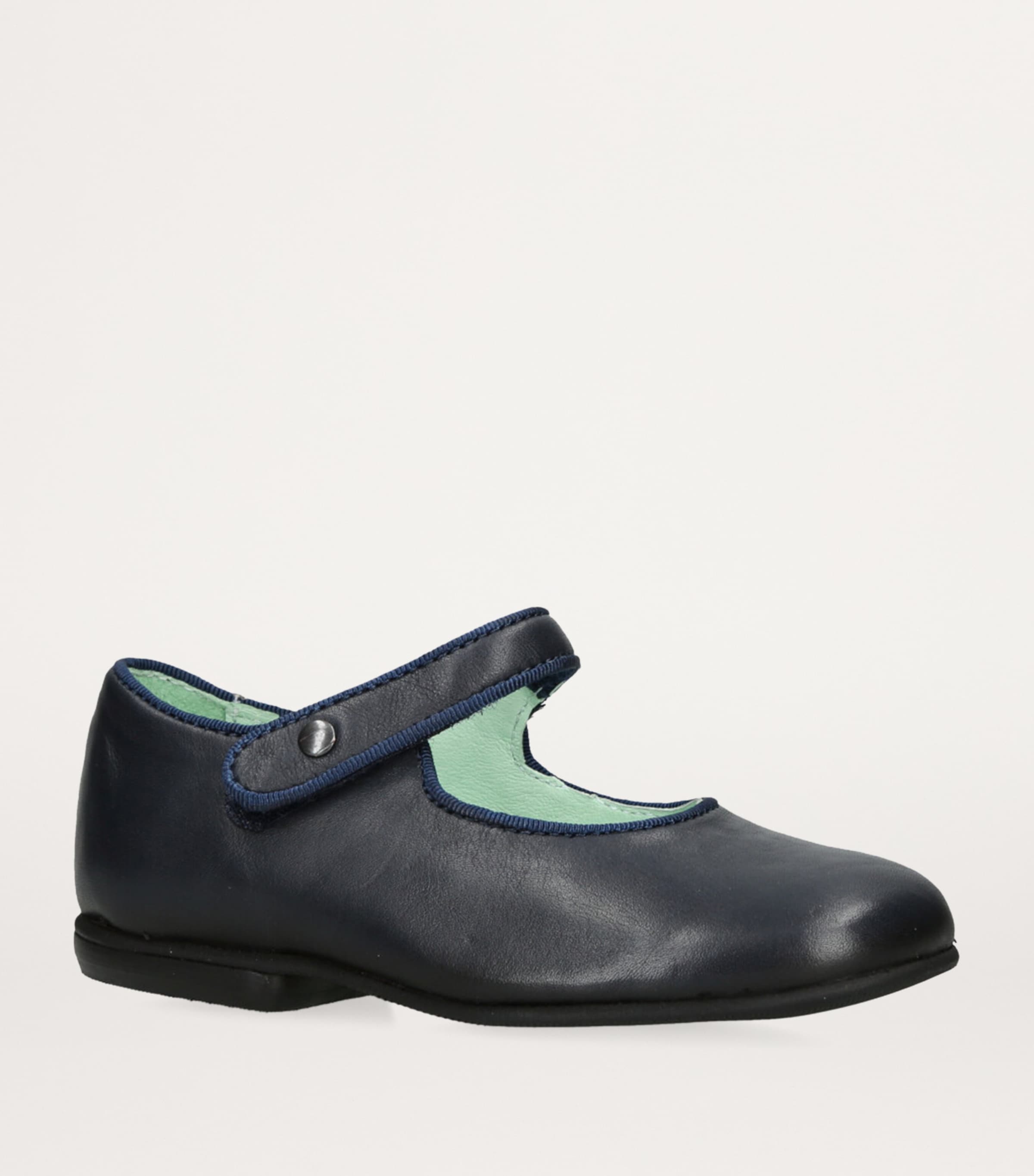 papouelli Leather Maud Mary Janes Navy Image 2