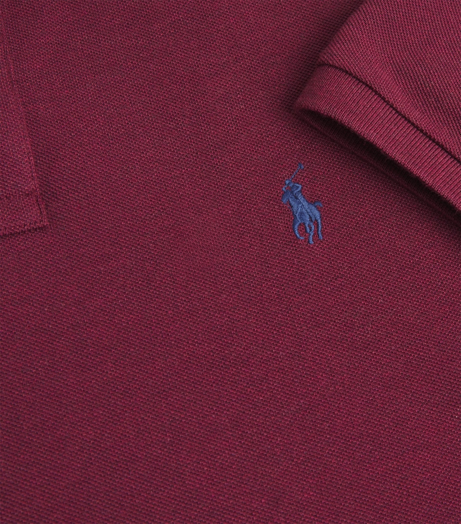 Polo Ralph Lauren Mens Cotton Mesh Polo Shirt Sprng Wne Hthr Image 5