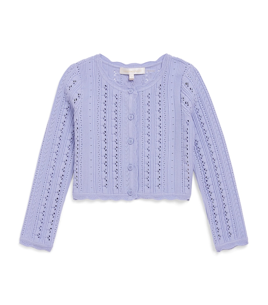 LoveShackFancy Pointelle Emylnn Cardigan (2-6 Years) Moowamoonwash Image 1