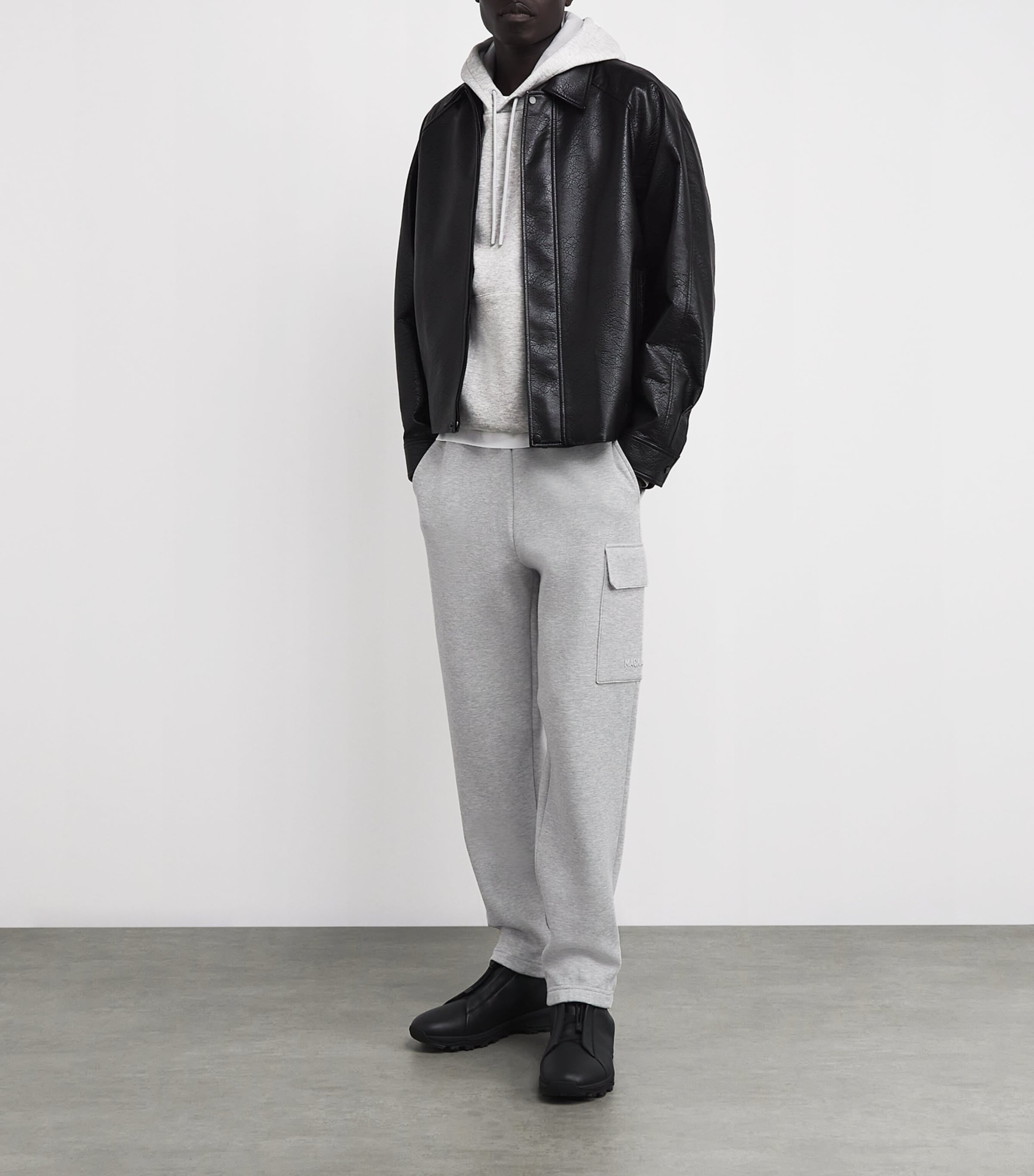 Cotton-Blend Marvin Cargo Sweatpants LT GREY MX A Image 2