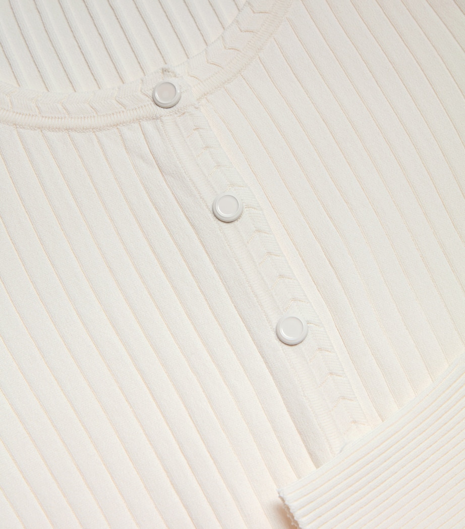 Ribbed Cardigan ECRU Image 5