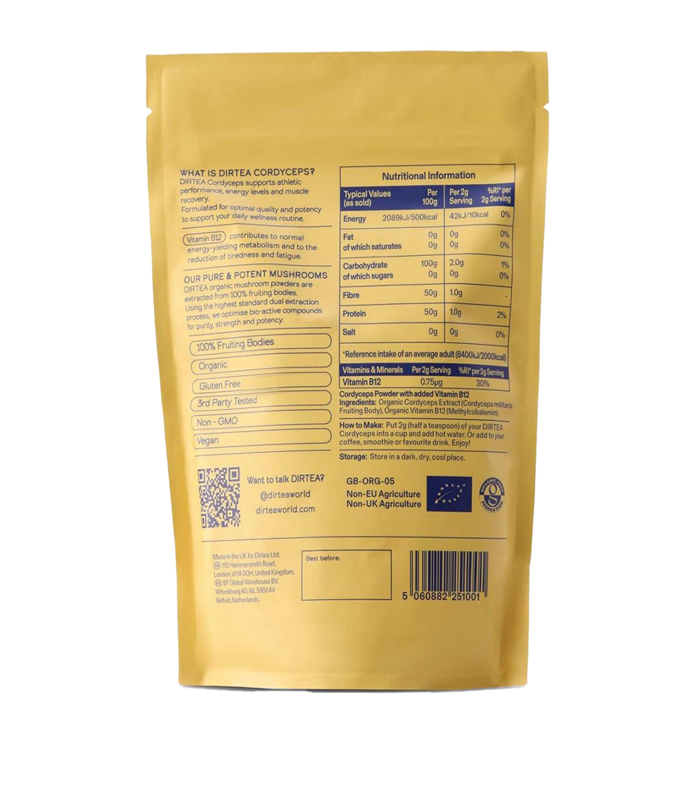 DIRTEA Cordyceps (240g) NO COLOUR Image 2