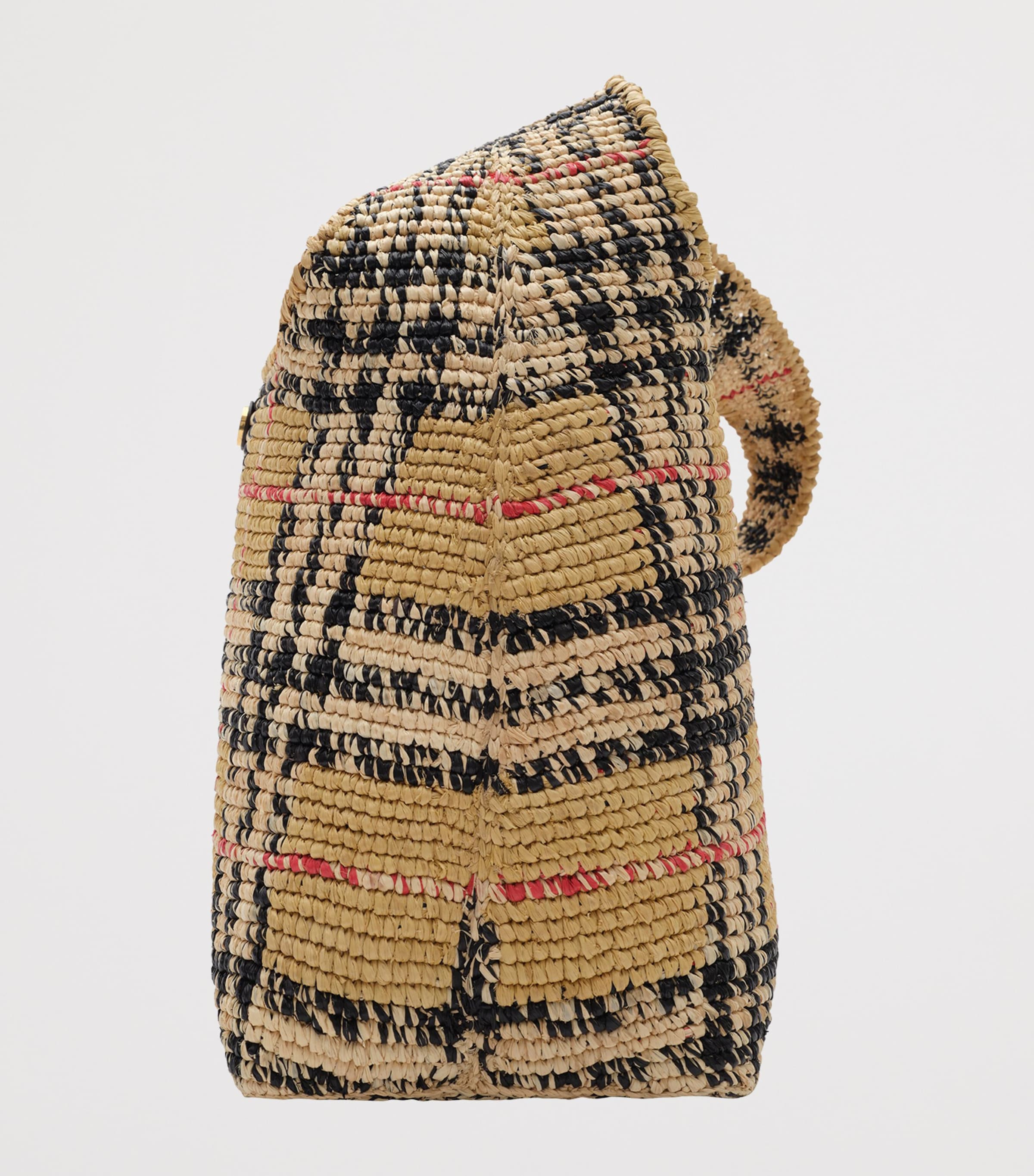 Burberry Raffia Margate Shoulder Bag Sand Image 3