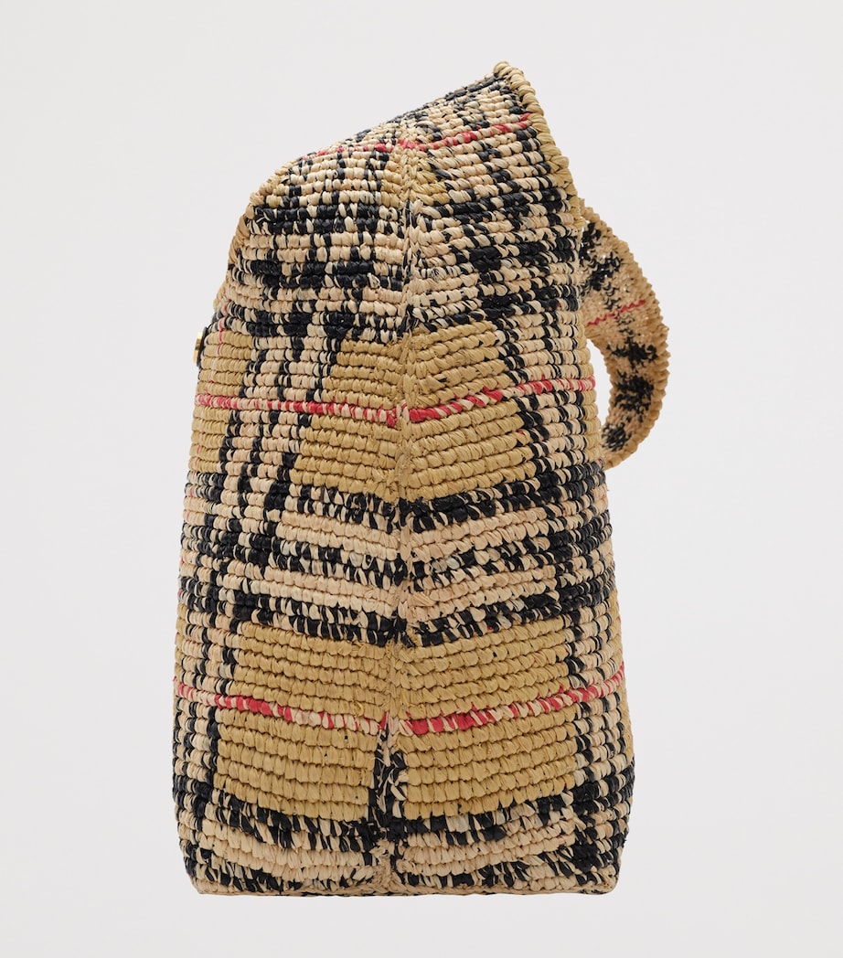 Burberry Raffia Margate Shoulder Bag Sand Image 3