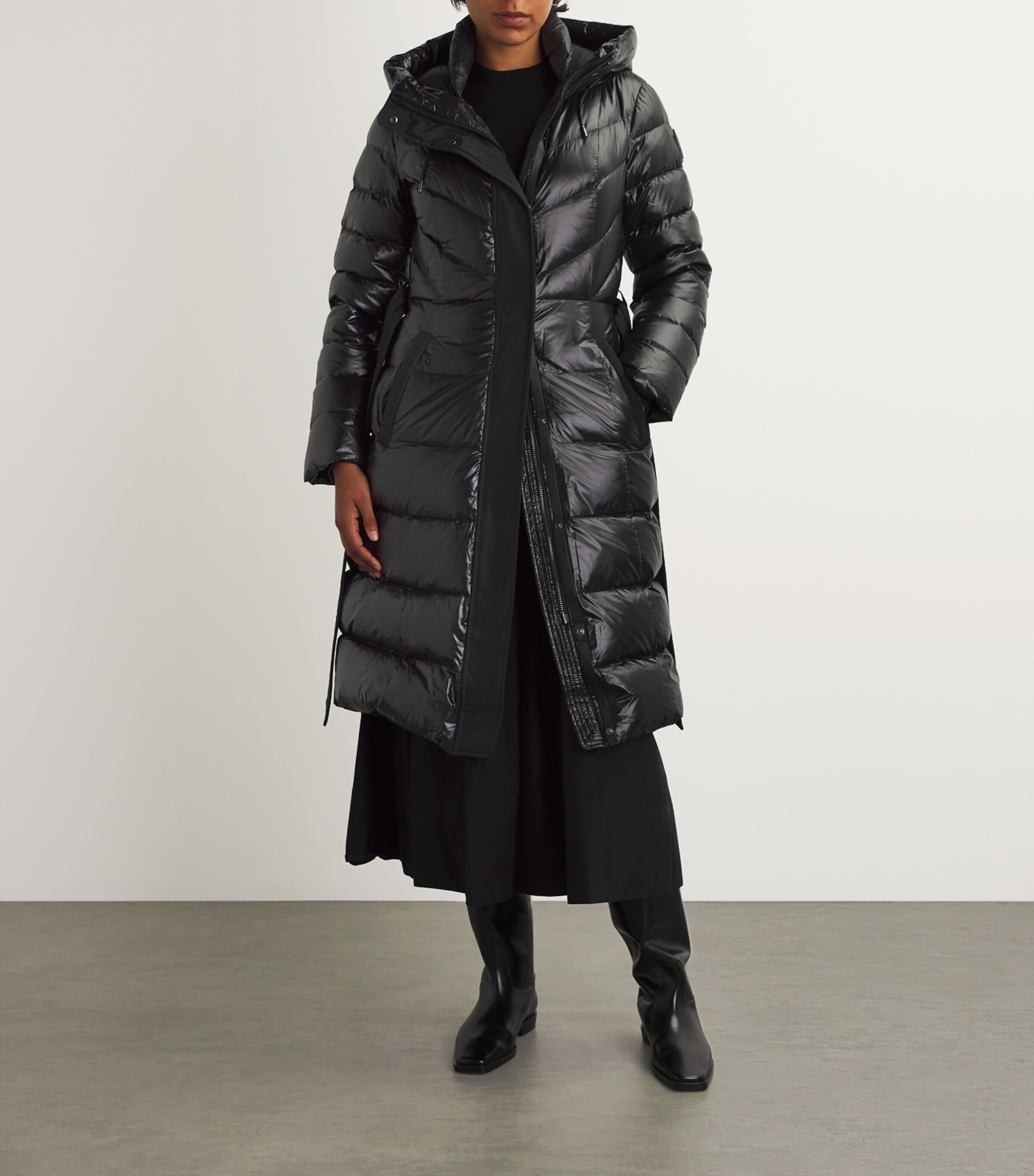 Down-Filled Coralia Puffer Coat BLACK C0001 Image 2