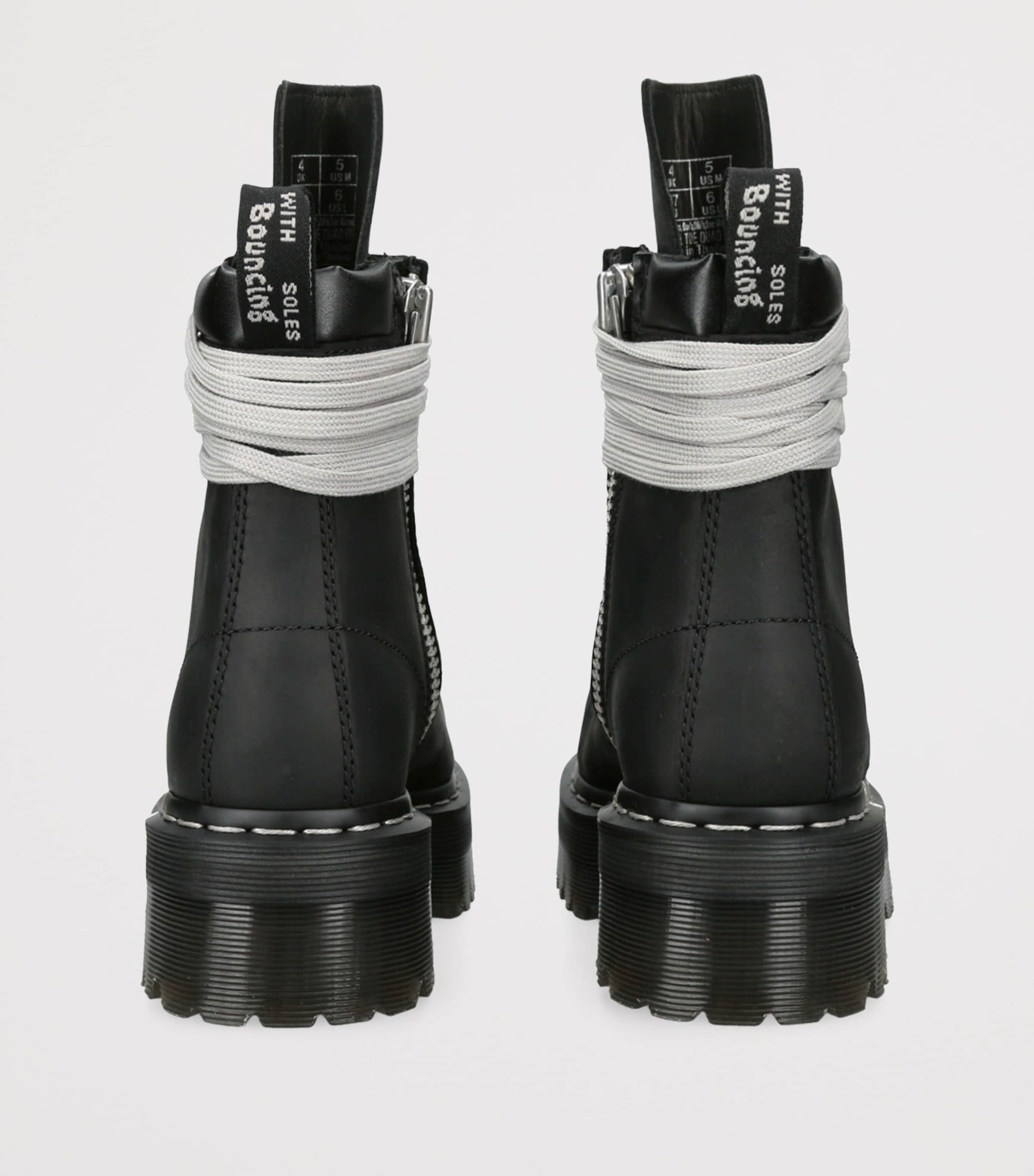 Rick Owens x Dr. Martens Leather Steel Toe Boots Black/comb Image 2