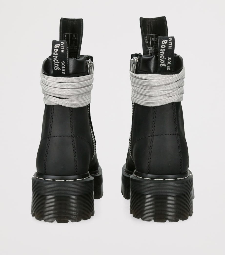 x Dr. Martens Leather Steel Toe Boots BLACK/COMB Image 2