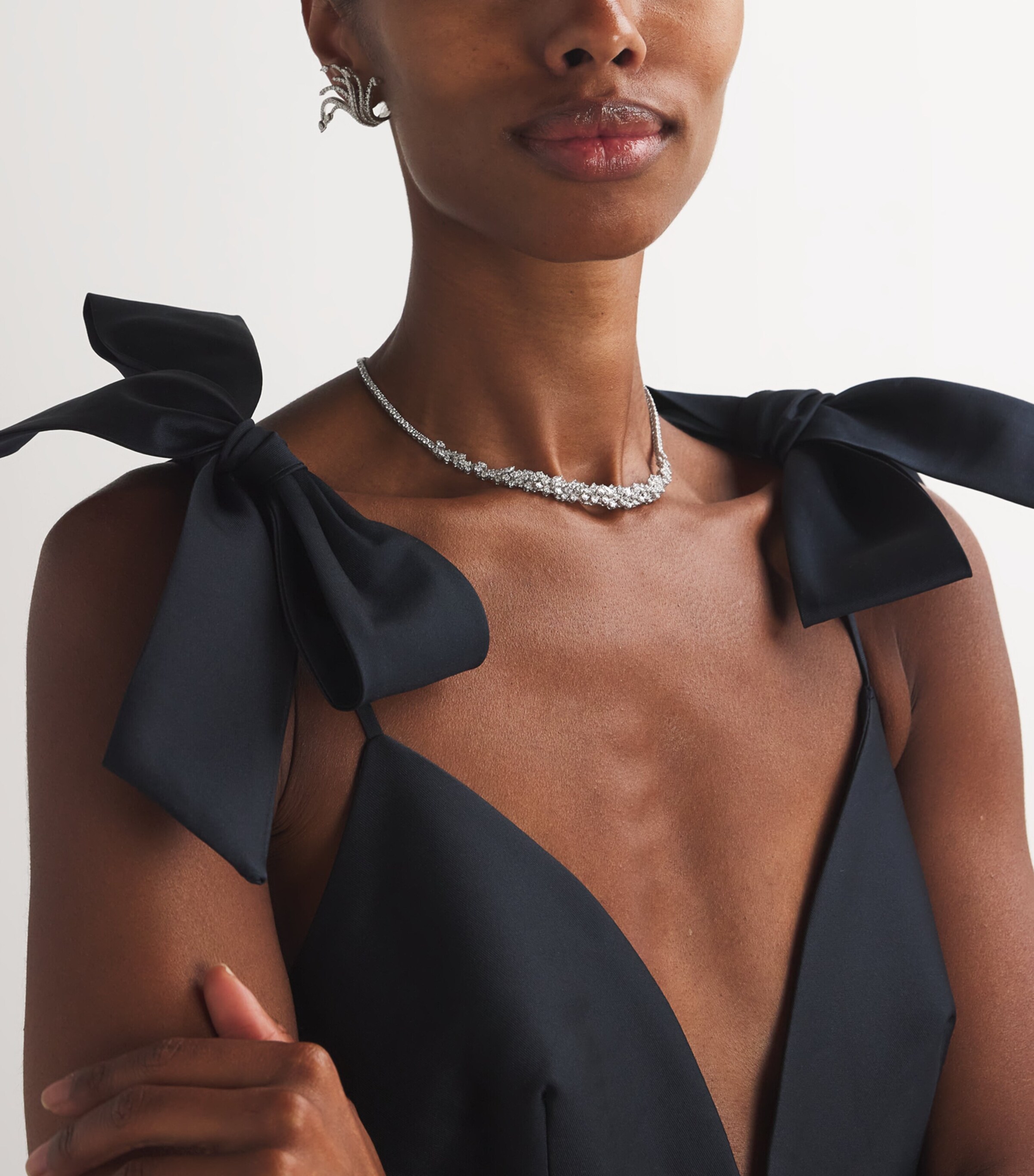 Yeprem White Gold and Diamond Y-Couture Statement Necklace White Gold Image 4