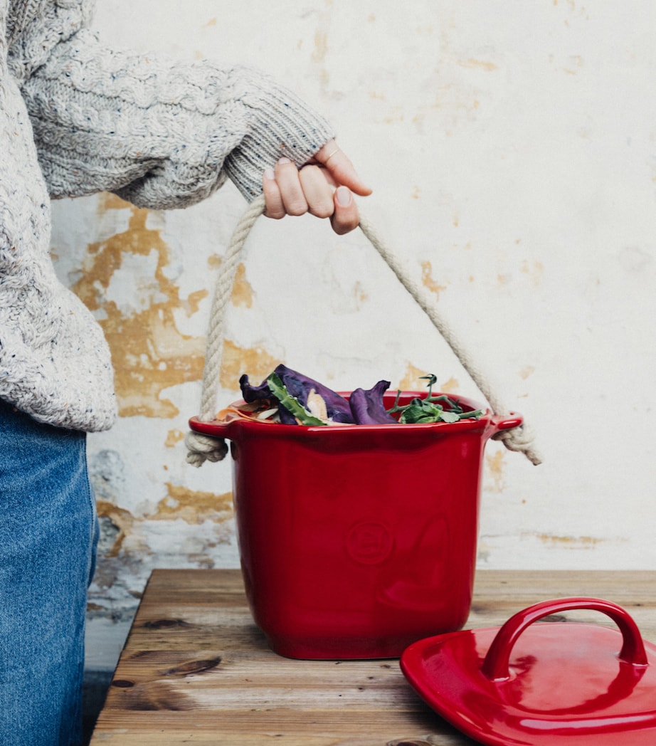 Emile Henry Ceramic Compost Bin (4L) Red Image 3