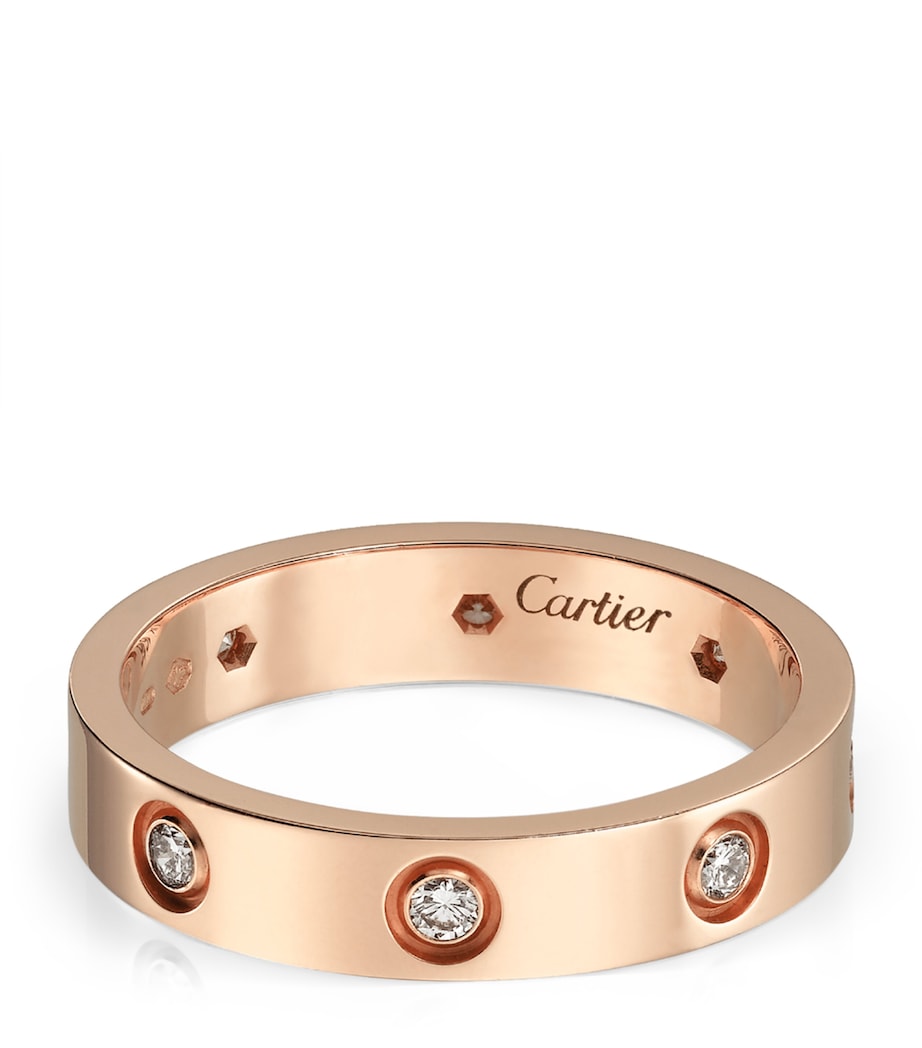 Rose Gold and Diamond LOVE Ring MULTI Image 1