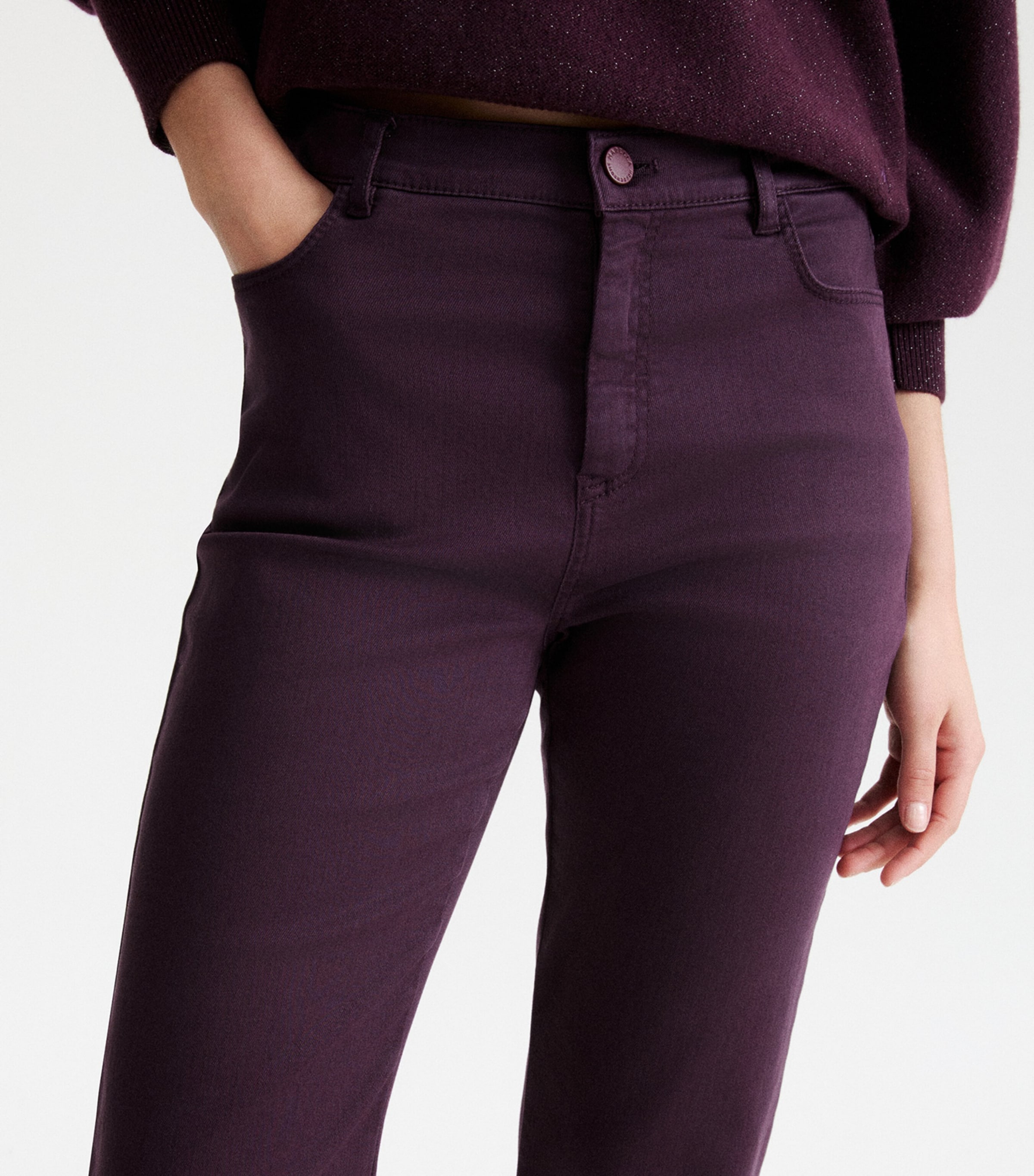 Marella Womens Straight Jeans Blackberry Image 5