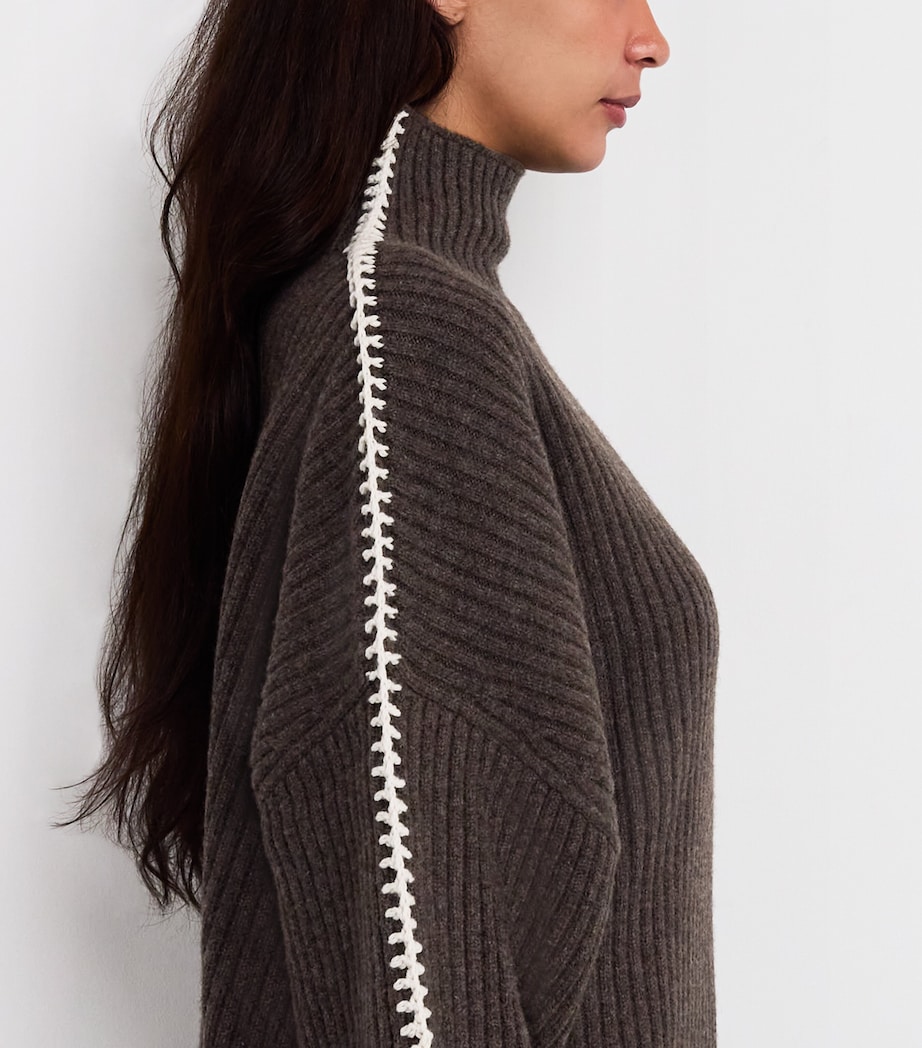 Wool Ingrid Rollneck Sweater BROWN Image 6