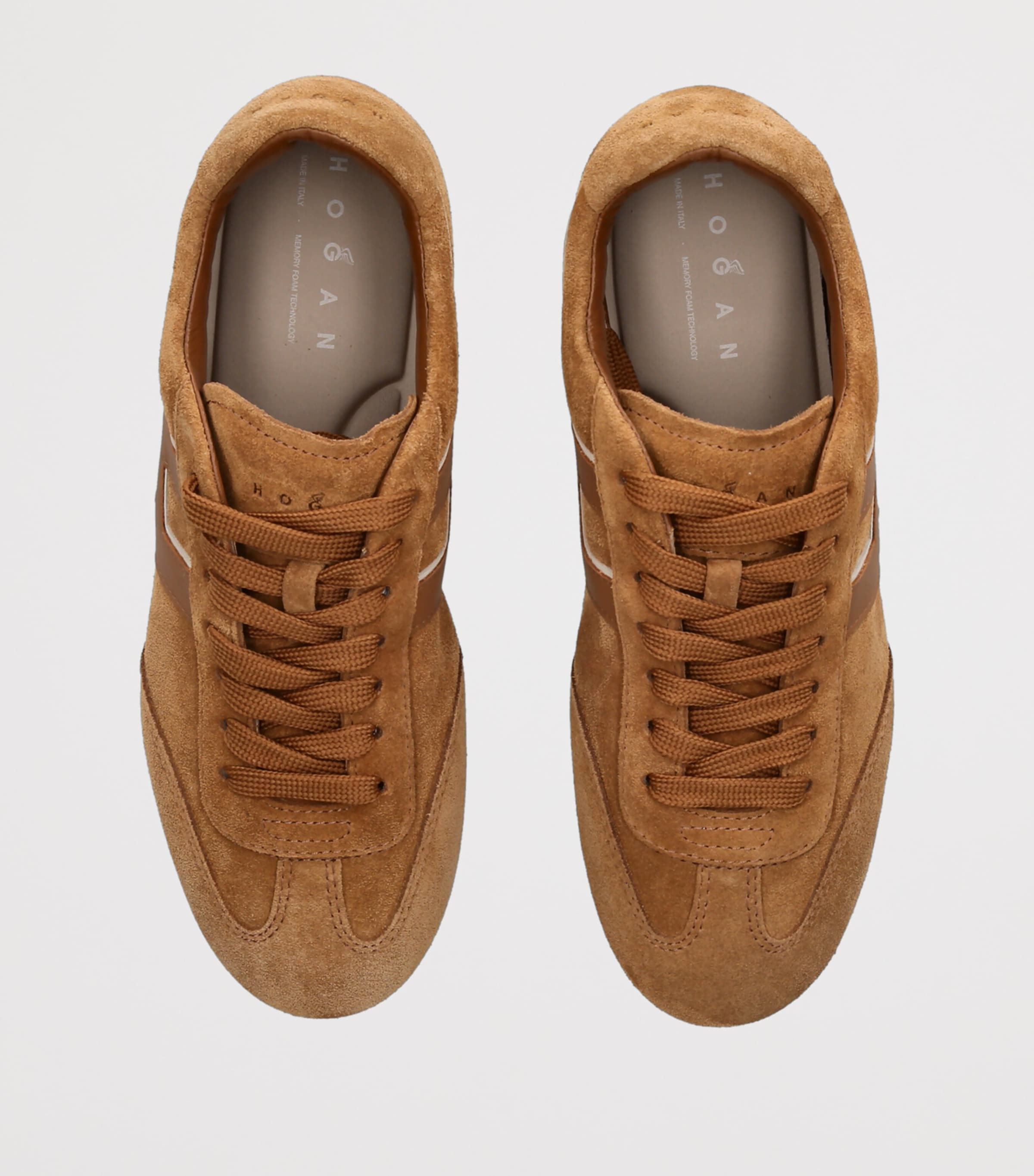 Hogan Suede Allacciato Sneakers Camel Image 3