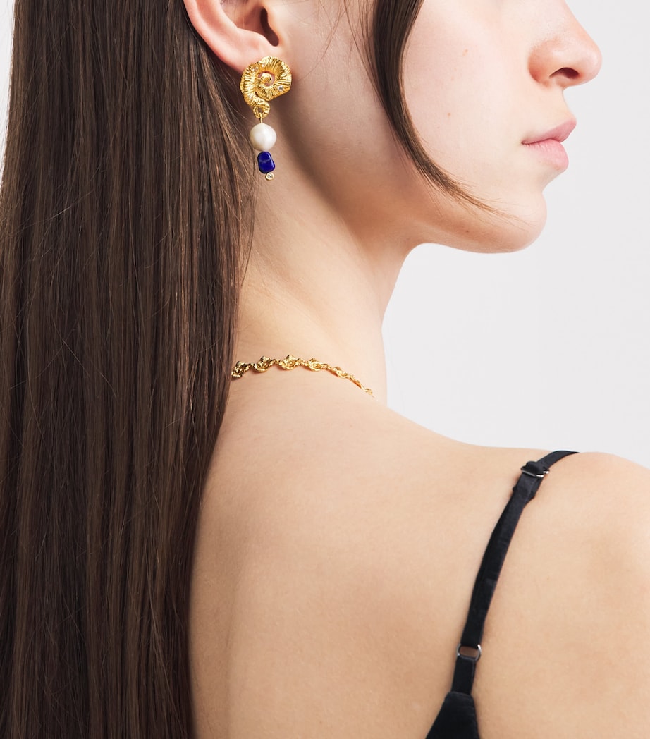 Anni Lu Gold-Plated Jetset Earrings Gold Image 2