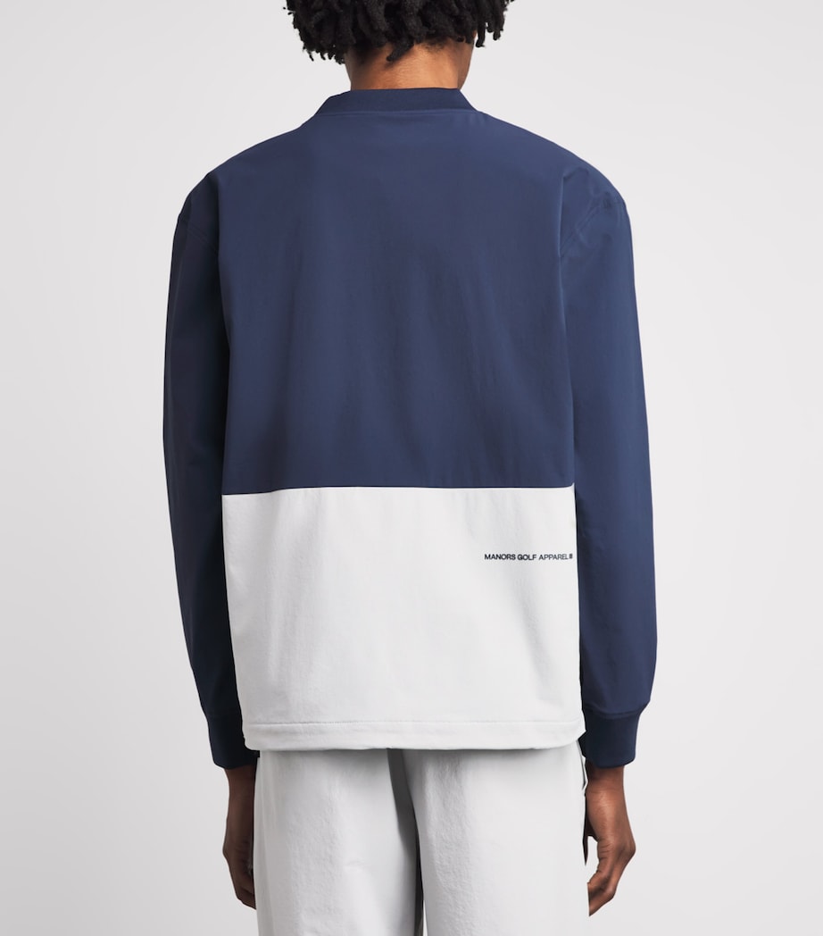 Manors Mens Gailes Windbreaker Sweatshirt Navy Image 5