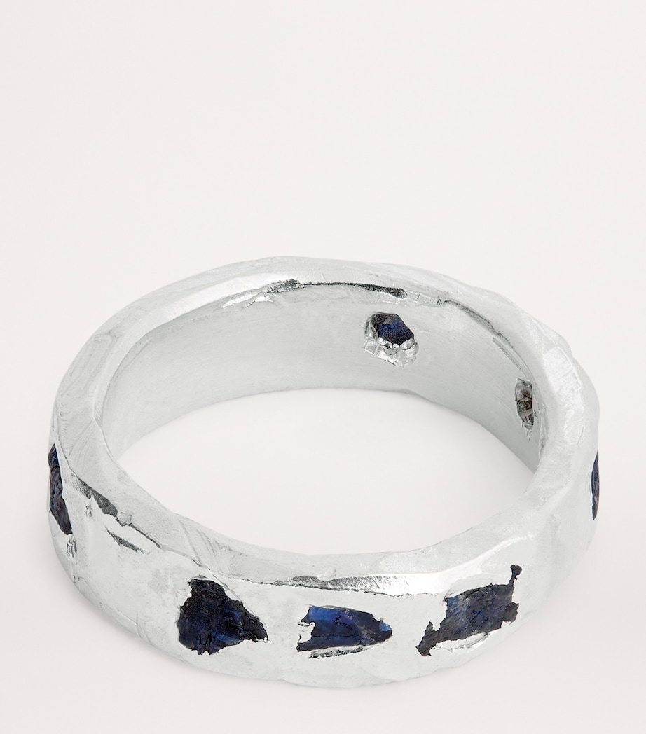 Sterling Silver and Sapphire Ring BLUE Image 4