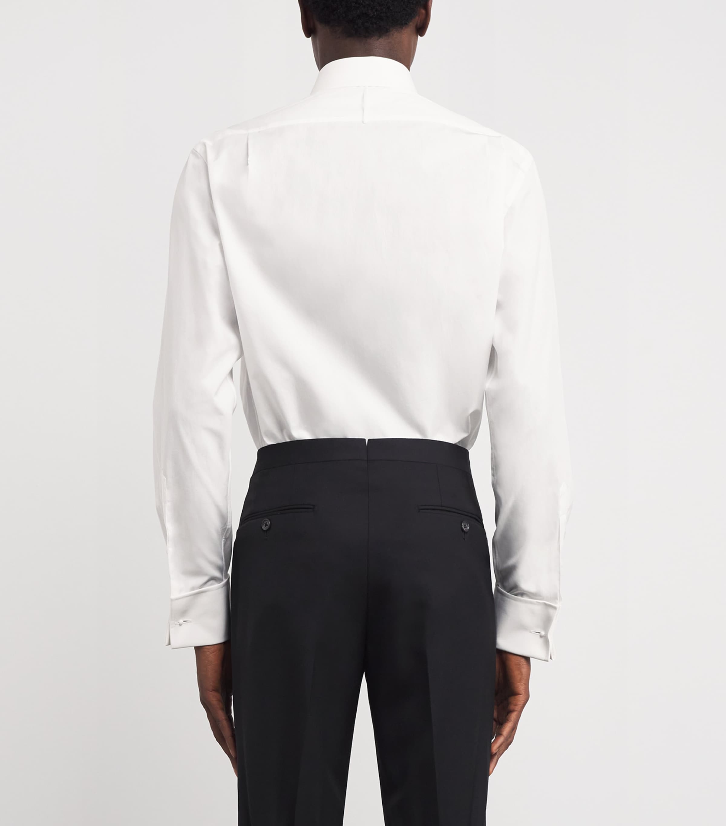 Cotton Tuxedo Dress Shirt WHITE Image 4