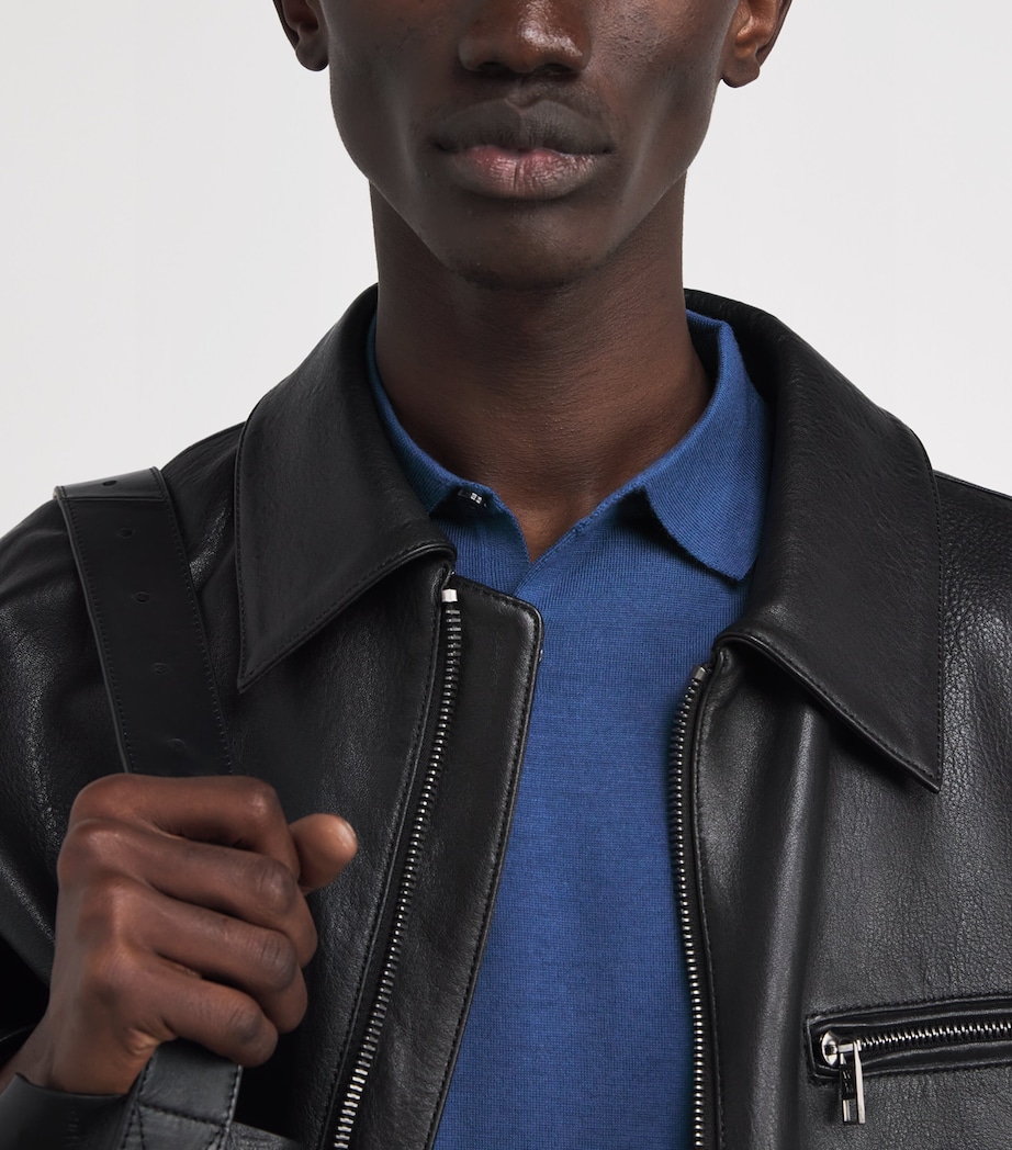 Merino Wool Payton Polo Shirt CHARLES BLUE Image 6