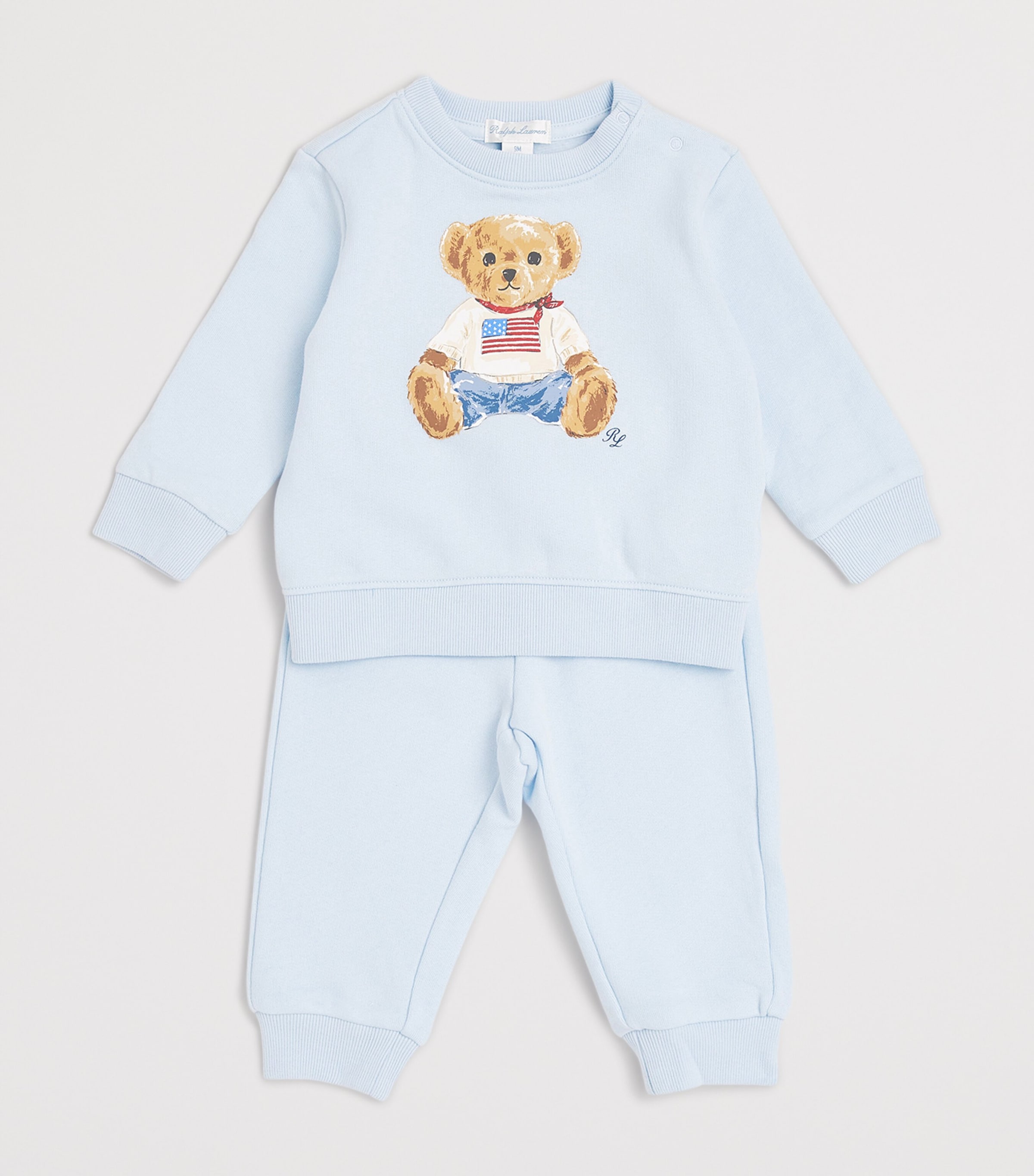 Cotton-Blend Sweatshirt and Sweatpants Set (3-24 Months) BLUE Image 3