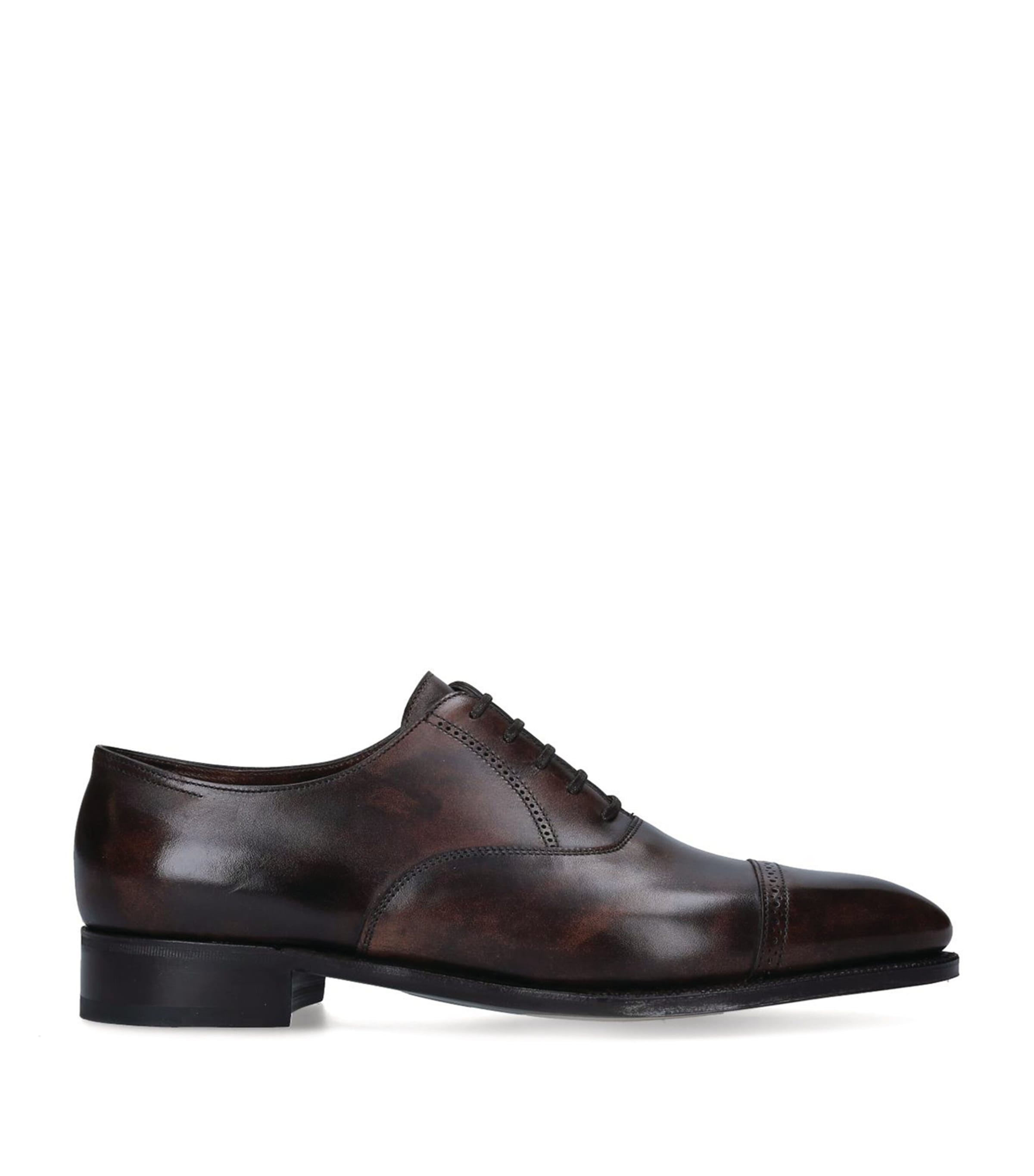 John Lobb Leather Museum Shoes Dark Brown Image 3