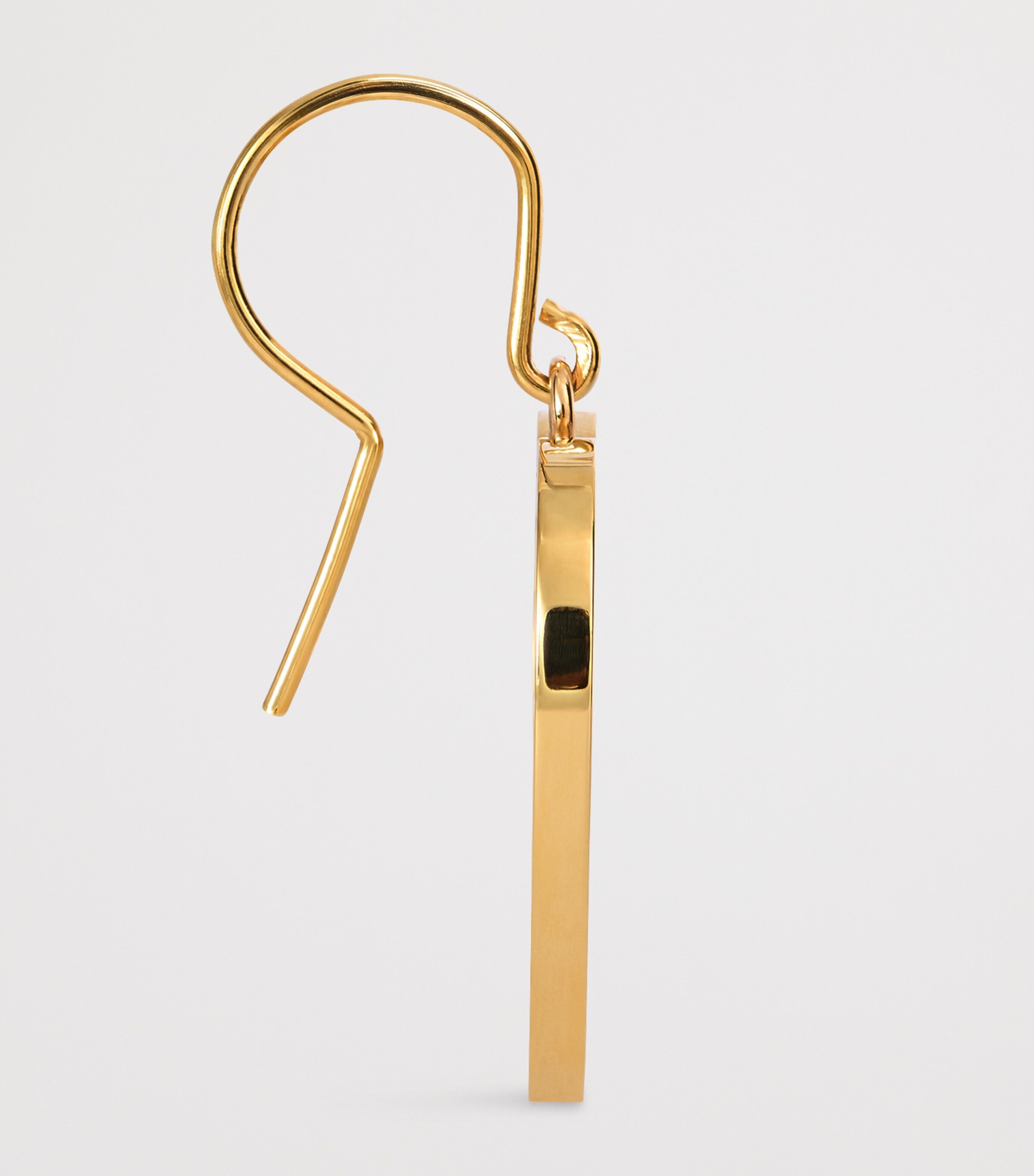 Yellow Gold Large Open Heart Drop Earrings YELLOW GOLD Image 4