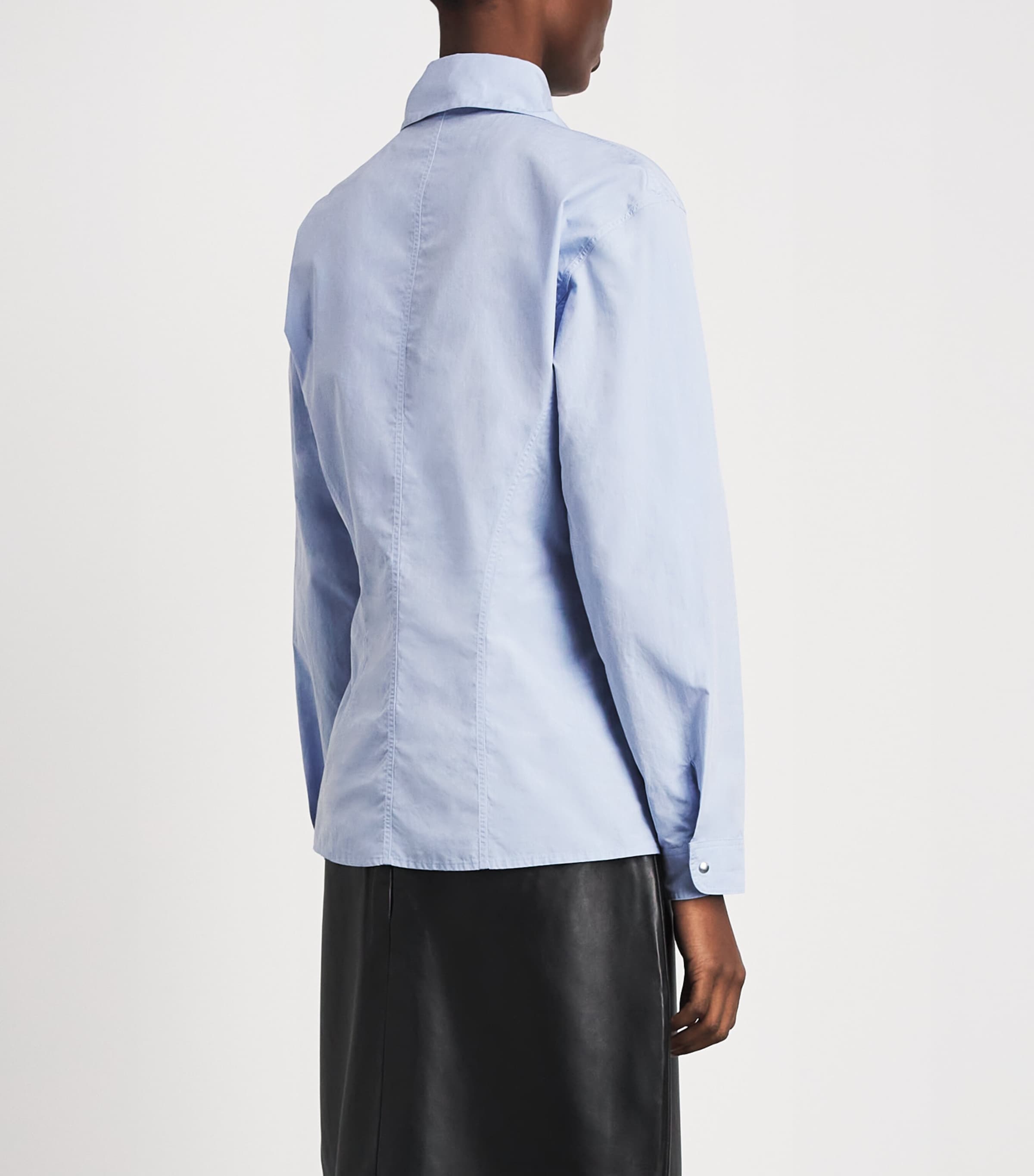 Jil Sander Womens Cotton Shape Shirt Blue Haze Image 5