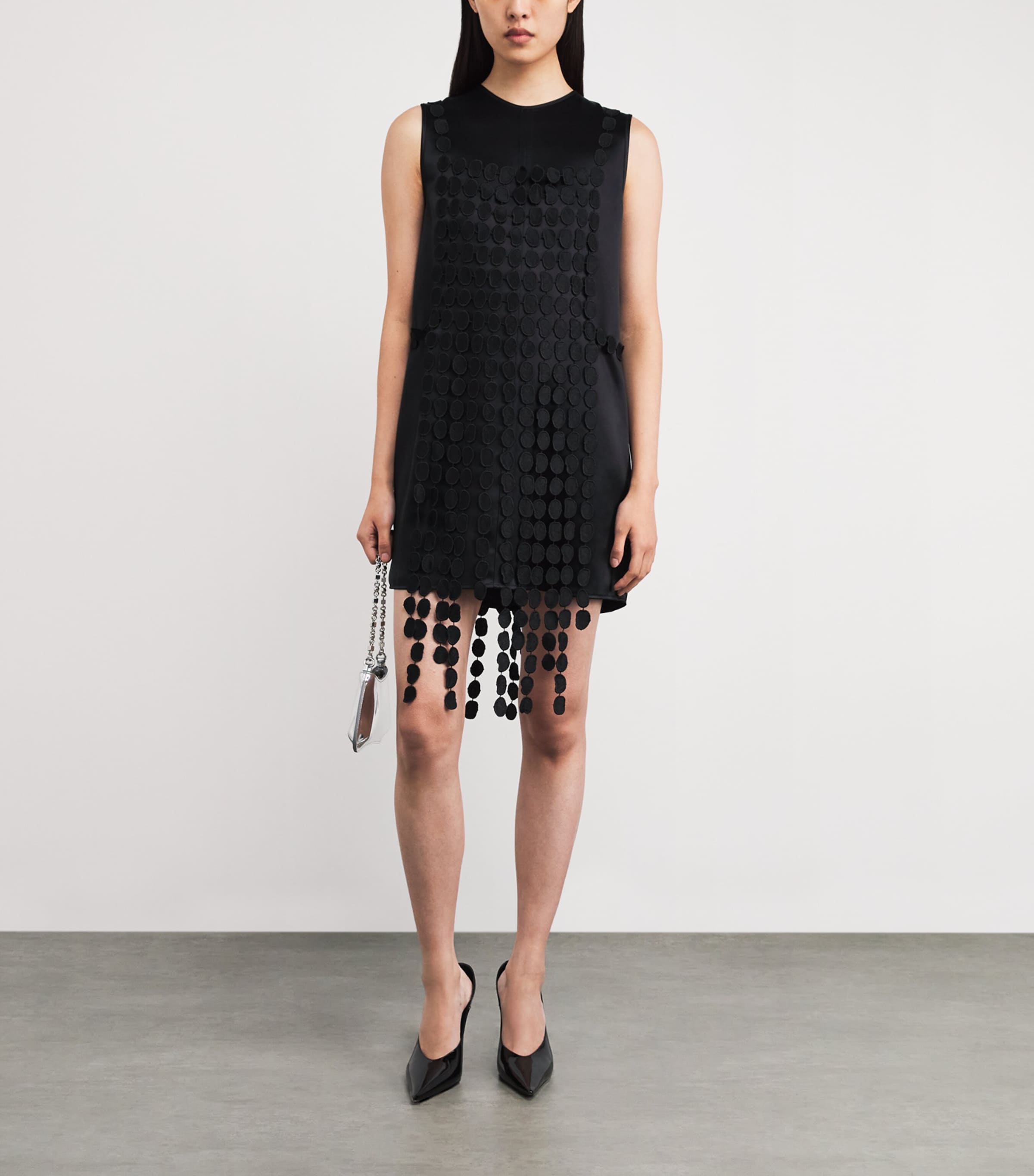 Lace Orlo Mini Dress DBLK BLACK Image 2