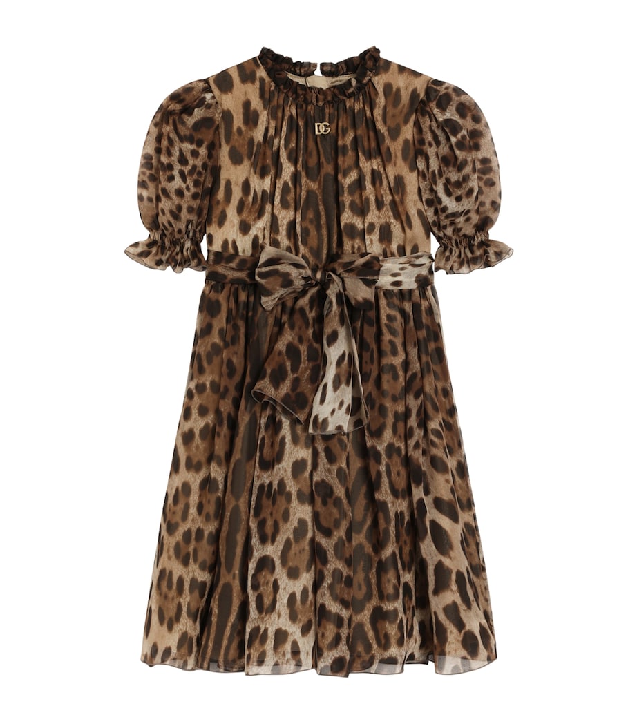 Dolce&Gabbana Kids Silk Leopard Print Dress (8-12+ Years) Leo New Image 1