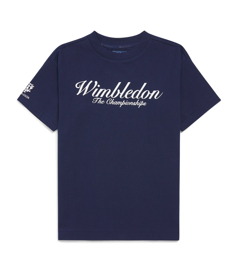 Ralph Lauren Kids x Wimbledon T-Shirt (2-7 Years) Navy Image 1