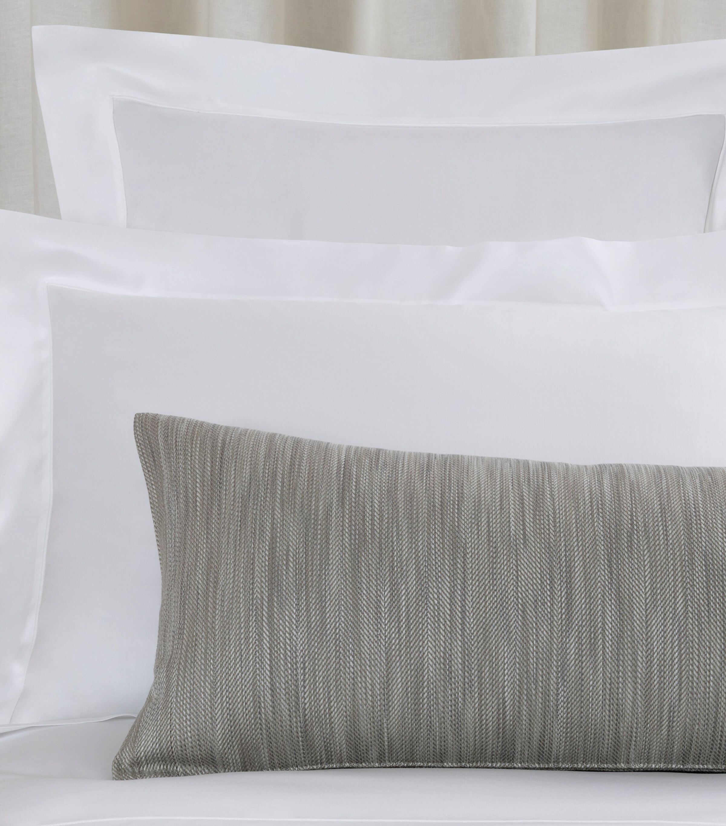 Frette Lounge Decorative Cushion Cover (40cm x 140cm) Warm Grey Image 4