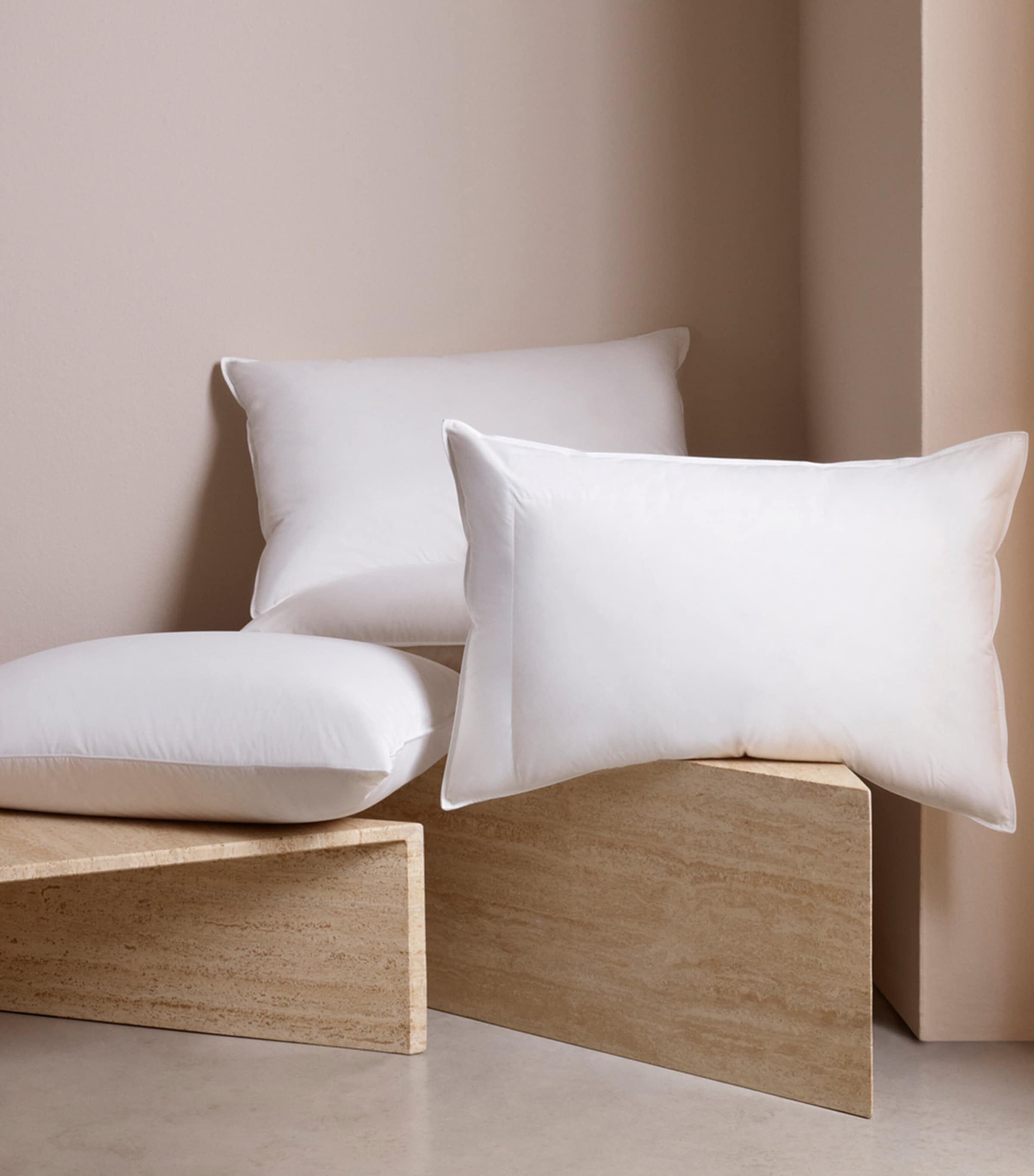 Firm Goose Down King Pillow (50cm x 90cm) WHITE Image 3