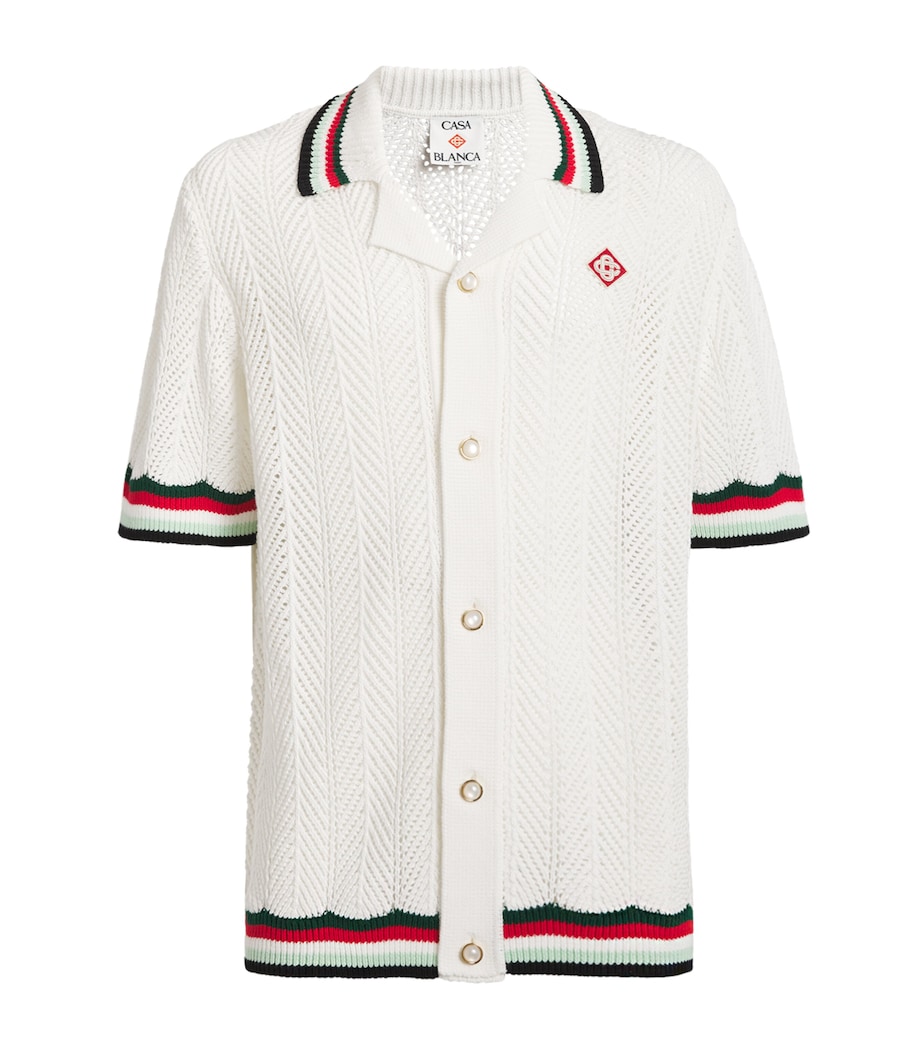 Cotton Chevron Crochet Shirt MONTAGNE ONDULÉE Image 1