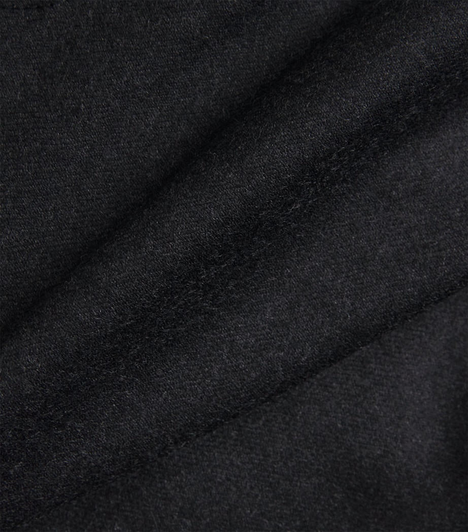 Wool Drawstring Straight Trousers K76 - DARK GREY Image 5