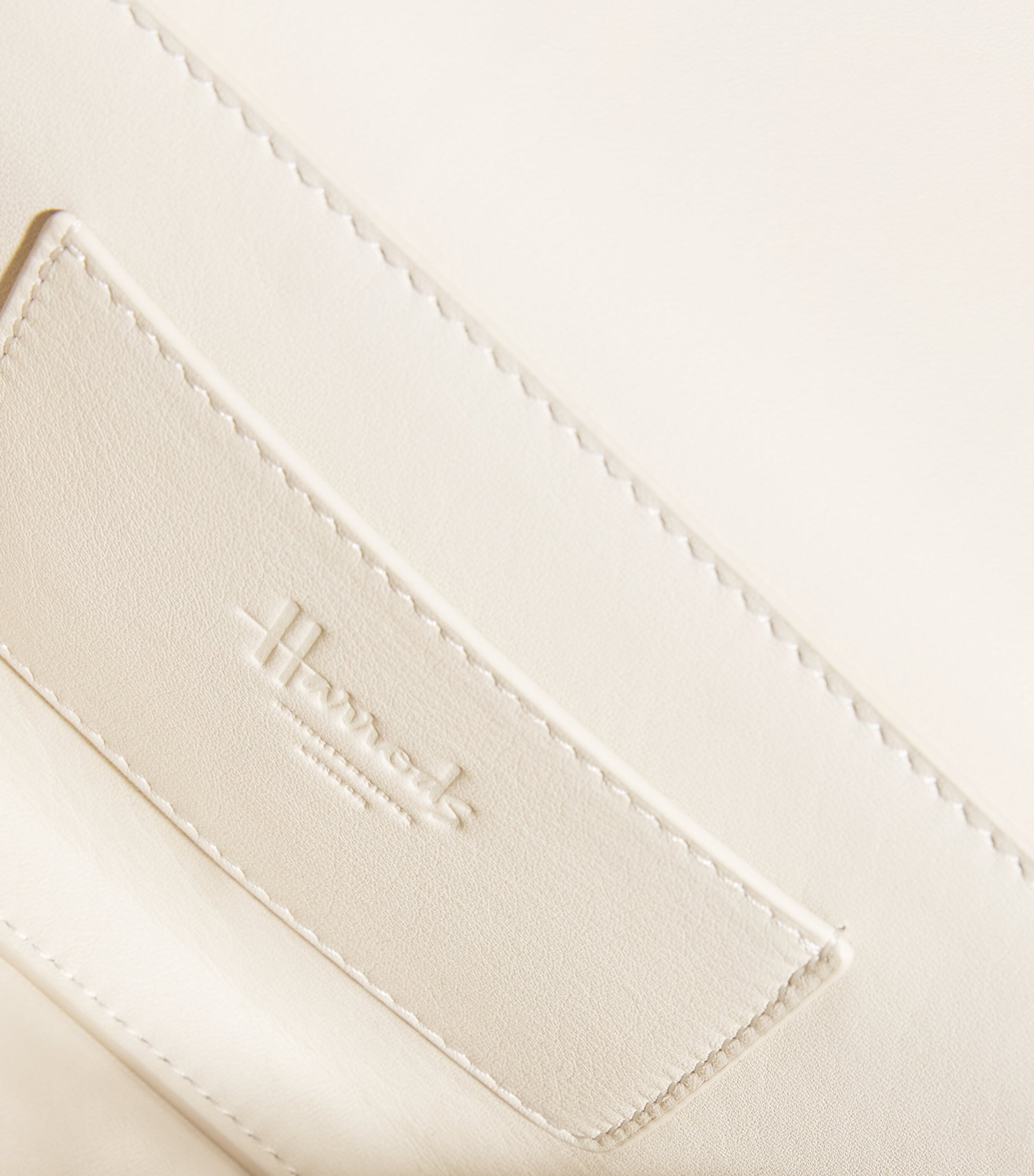 Harrods Leather Baguette Bag Birch Image 4