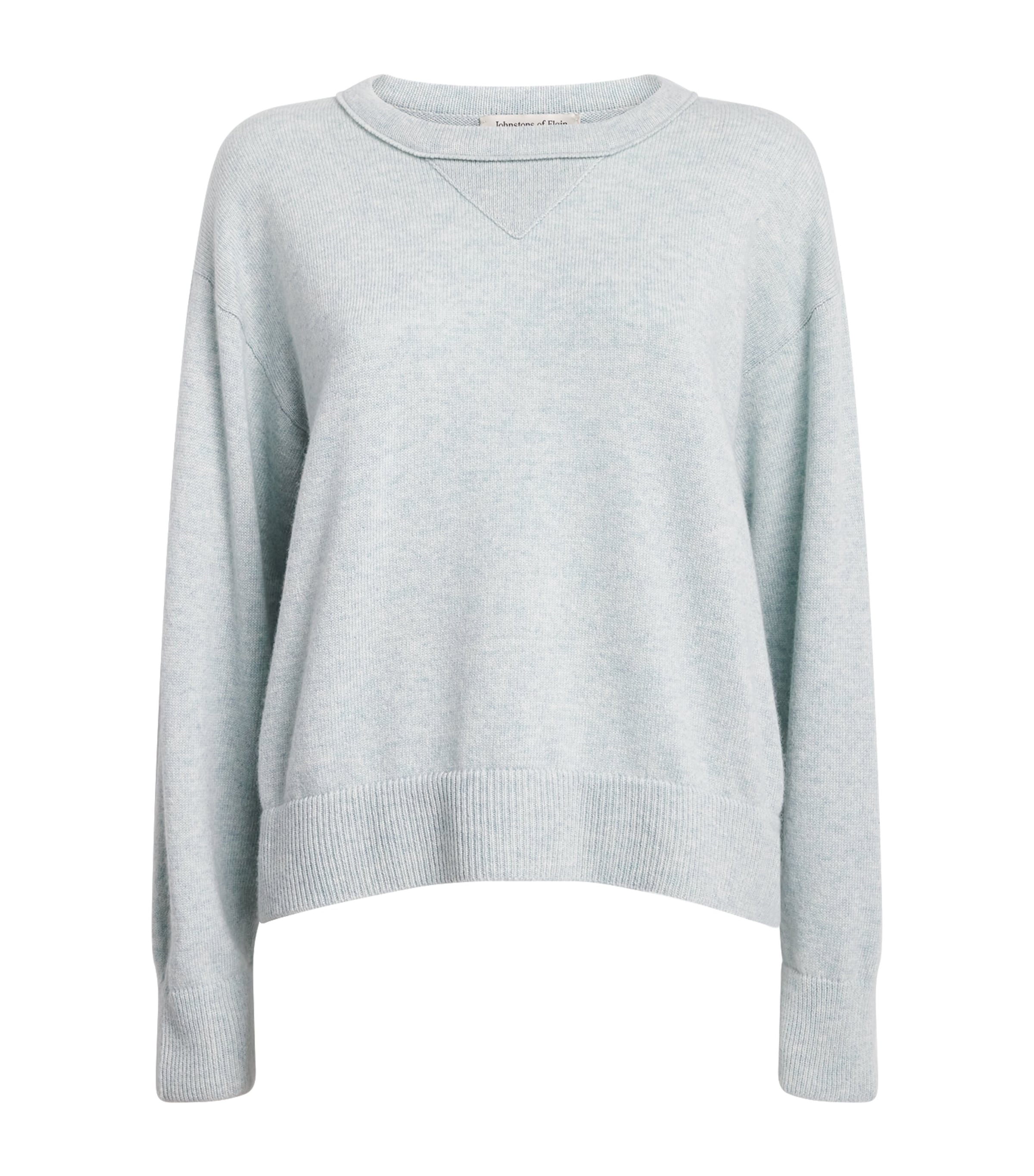 Johnstons Of Elgin Womens Cashmere Stella Sweatshirt Lunan Mint Image 1