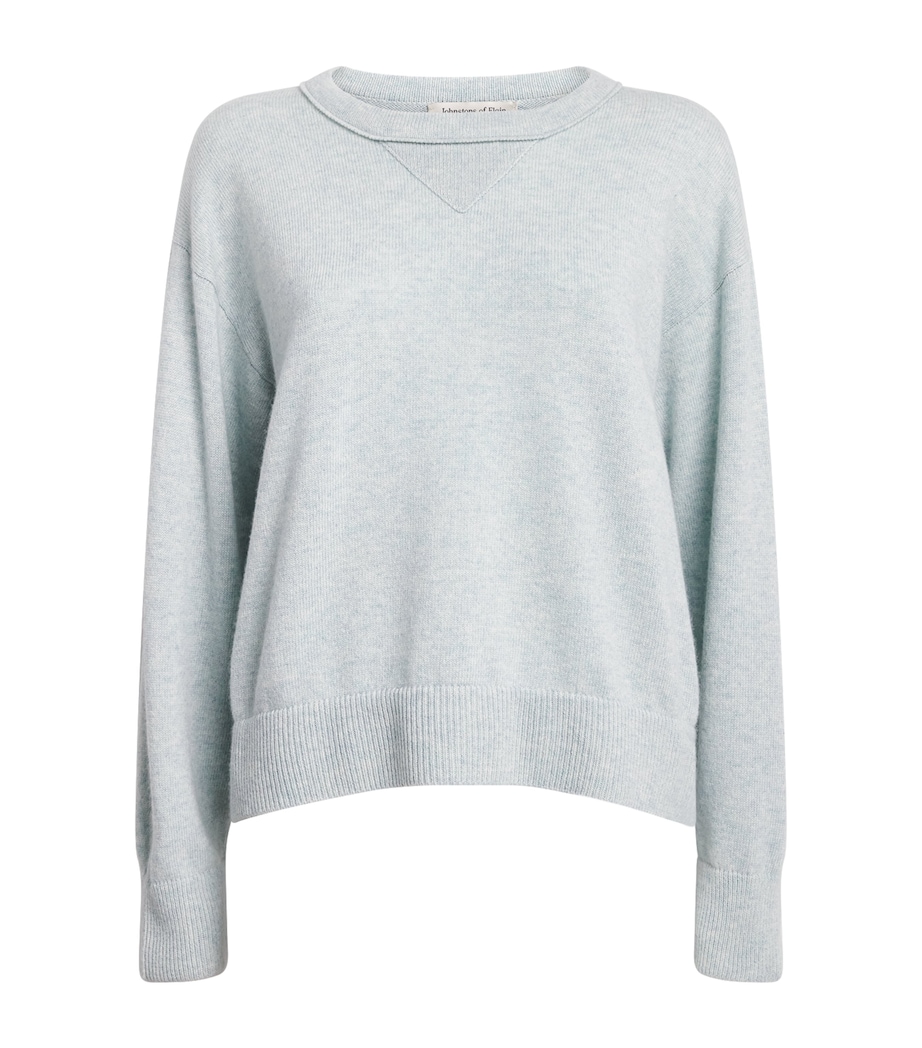 Johnstons Of Elgin Womens Cashmere Stella Sweatshirt Lunan Mint Image 1