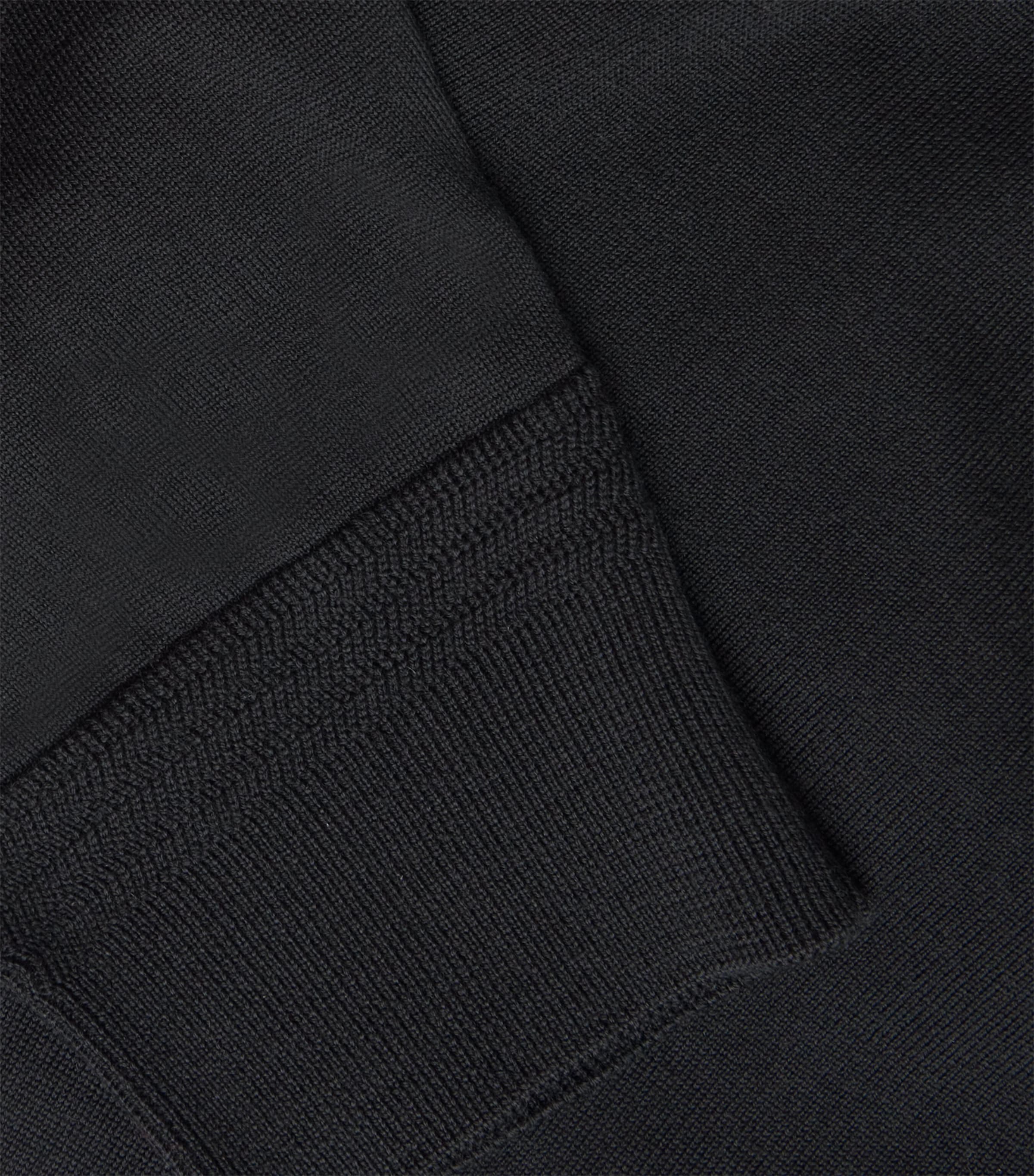 Merino Knit Polo Shirt 590 NERO Image 5