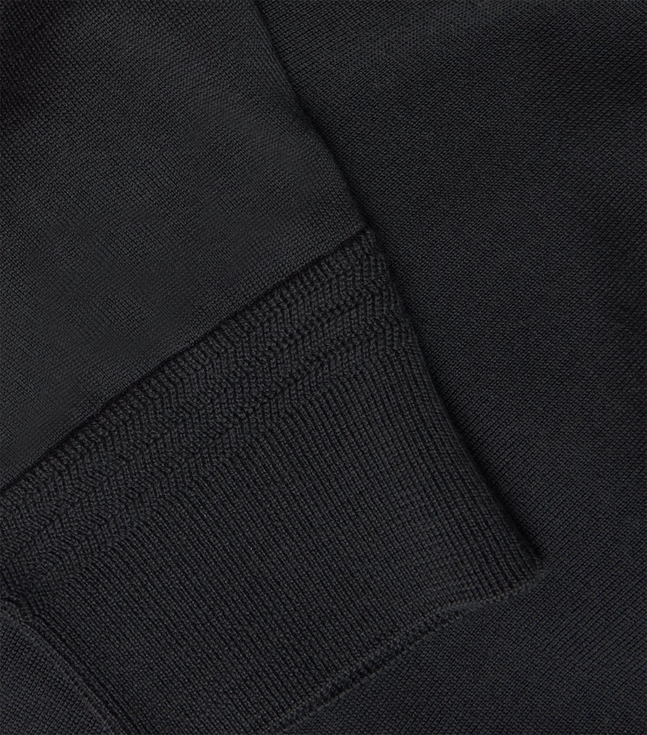 Merino Knit Polo Shirt 590 NERO Image 5