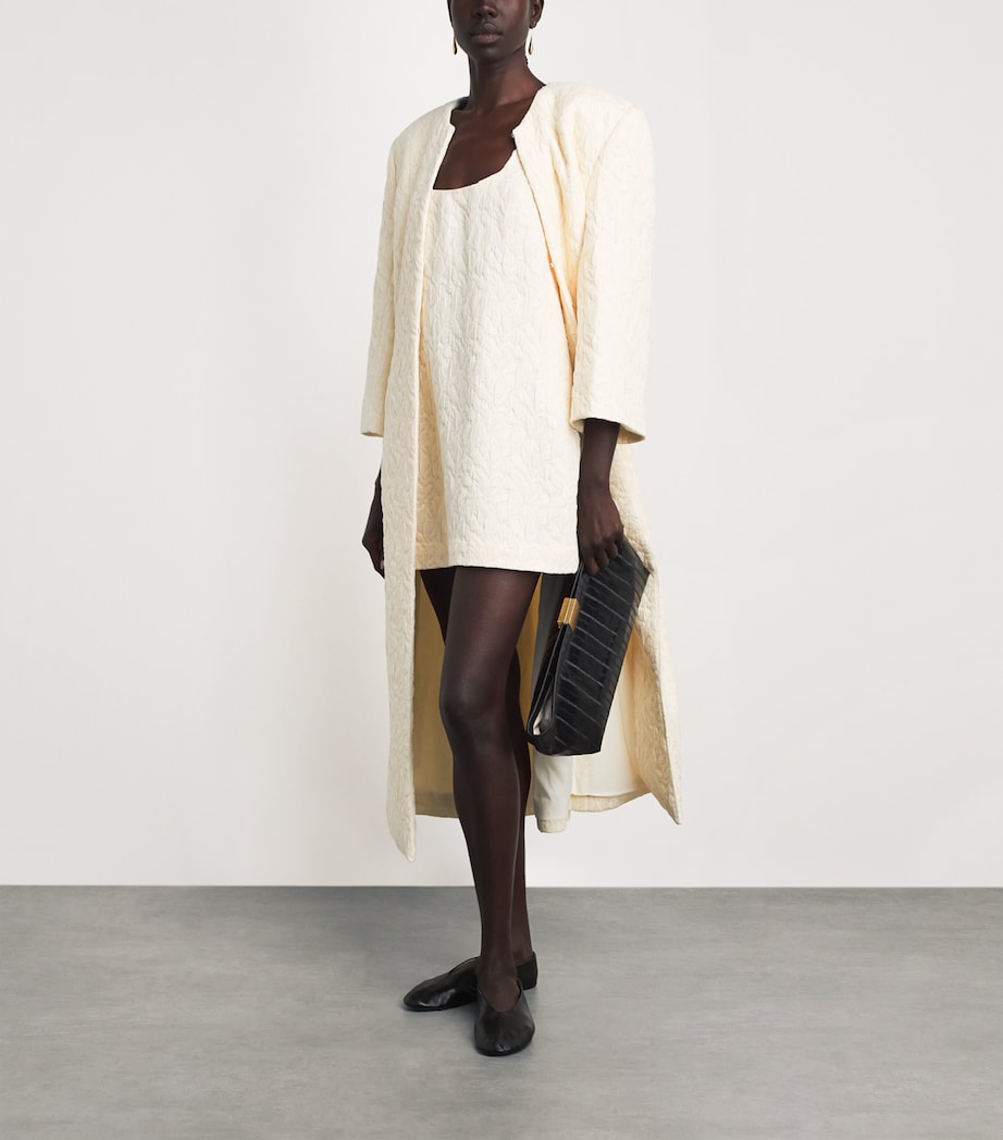 CAMILLA AND MARC Womens Cloqué Gracia Mini Dress Mcrm Cream Image 2