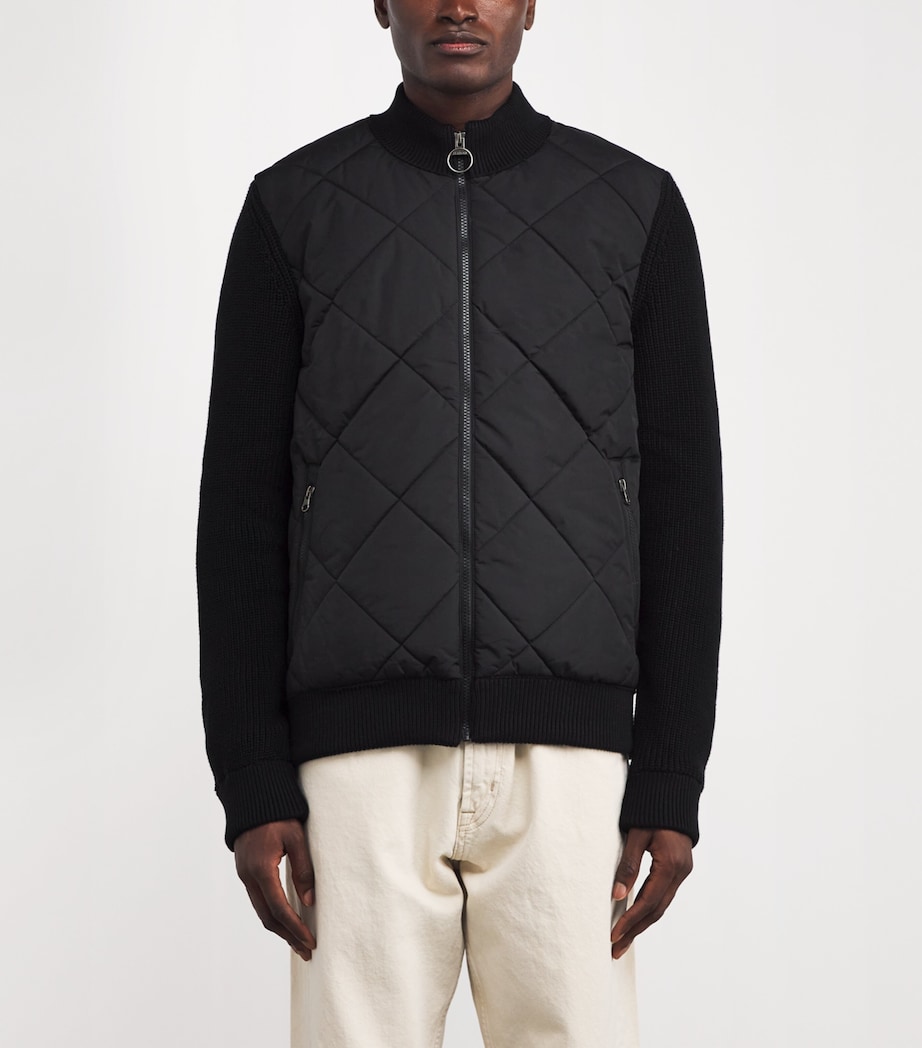 Knitted Quilted Newland Jacket BLACK Image 3