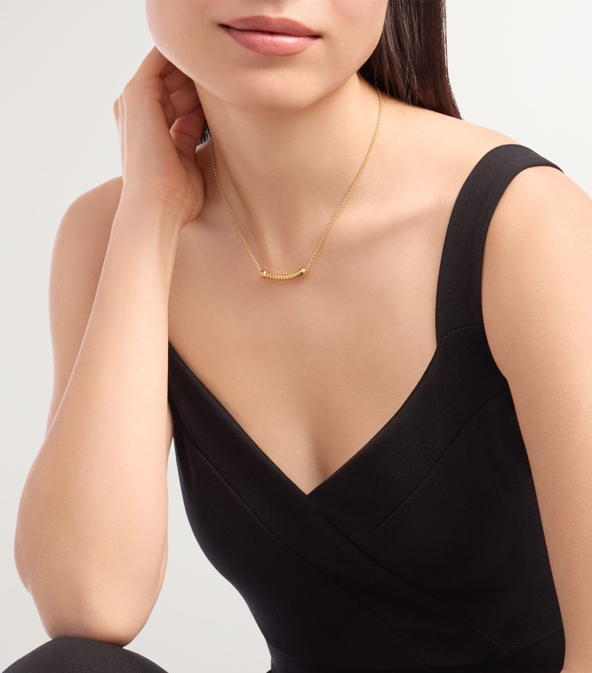 Yellow Gold Tubogas Chain Necklace YELLOW GOLD Image 2