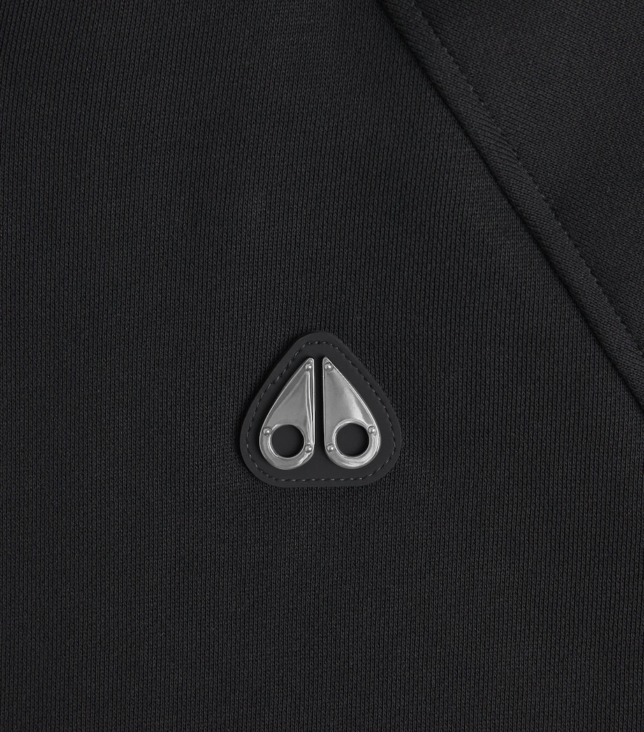 Moose Knuckles Mens Logo Yul Zip-Up Hoodie Black Image 6